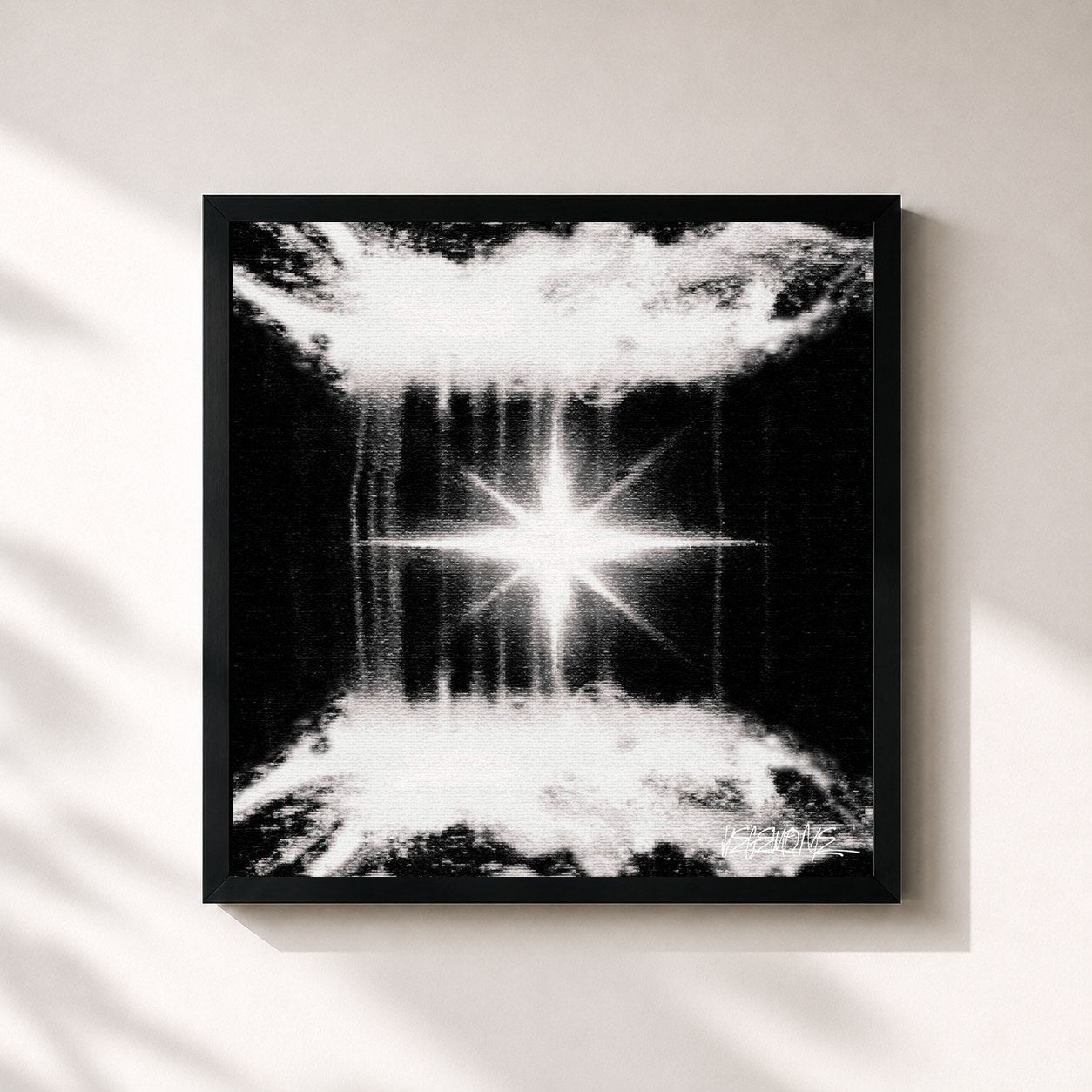 #noir Tableau carré de l'album HEGEMONIE de Osirus Jack, cadre noir 32x32 cm