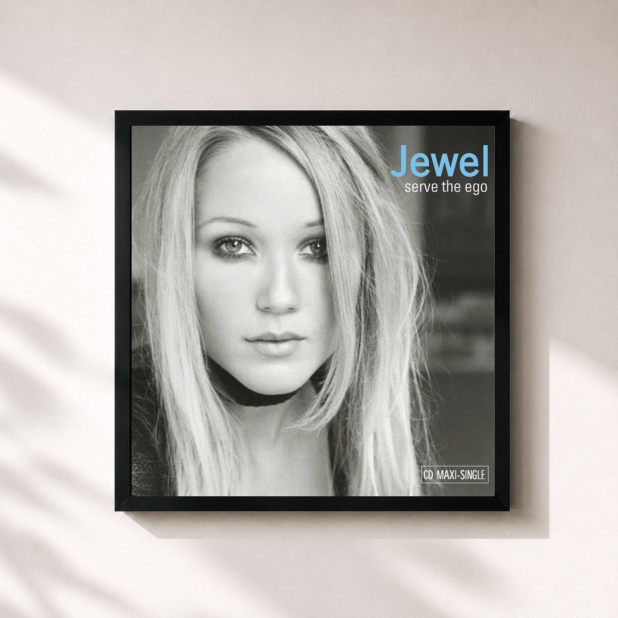 #noir Tableau carré de l'album Serve The Ego de Jewel, cadre noir 32x32 cm