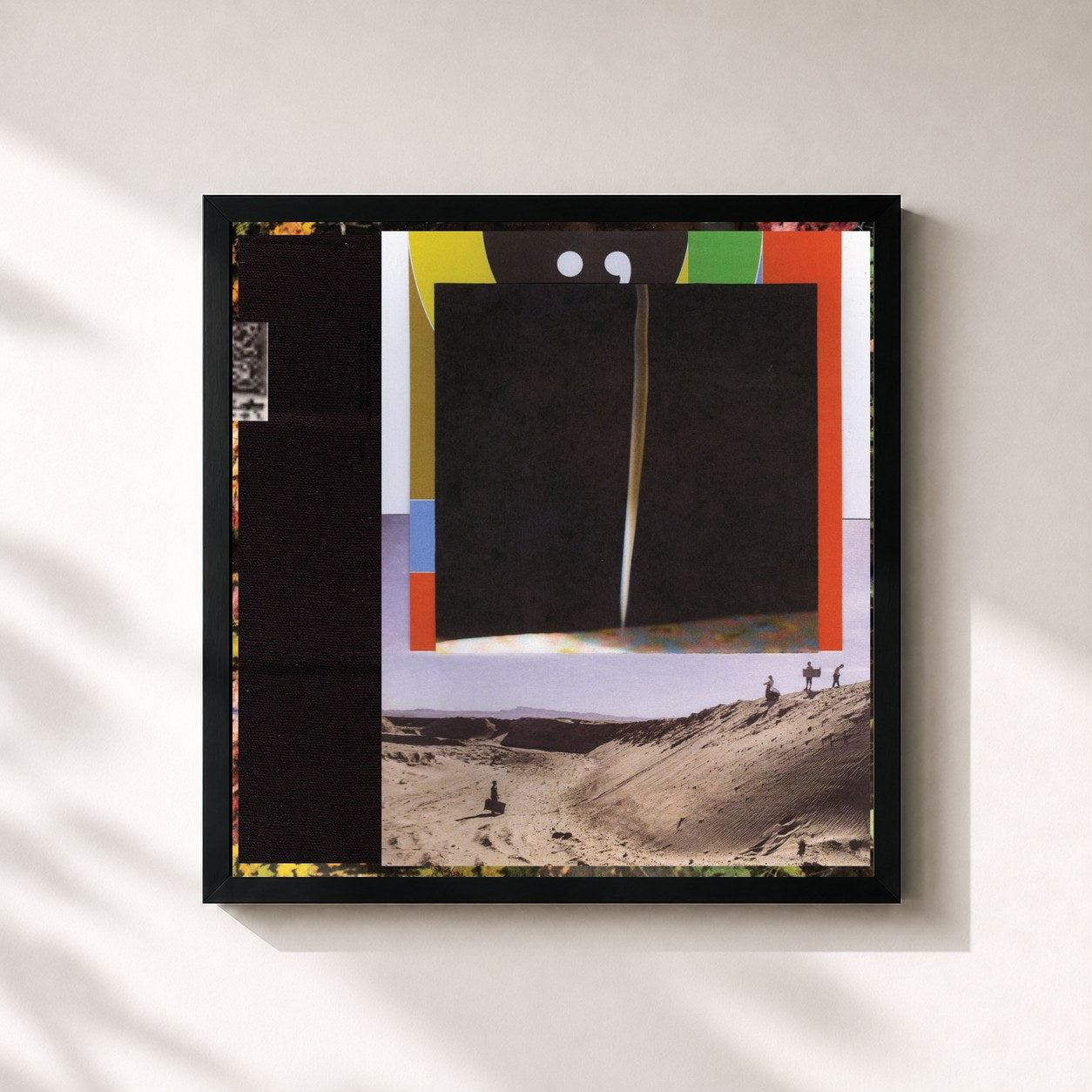 #noir Tableau carré de l'album i,i de Bon Iver, cadre noir 32x32 cm