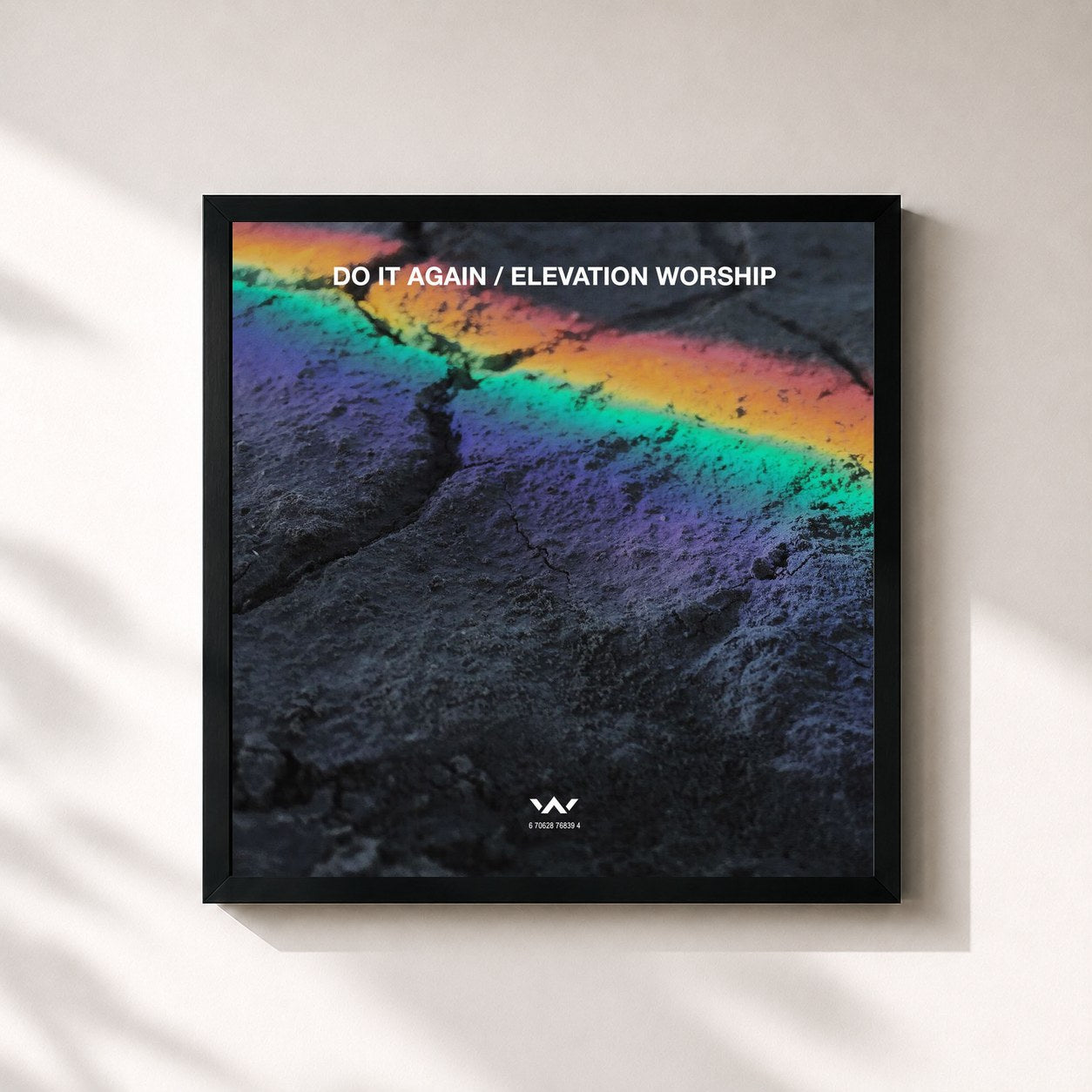 #noir Tableau carré de l'album Do It Again - EP de Elevation Worship, cadre noir 32x32 cm