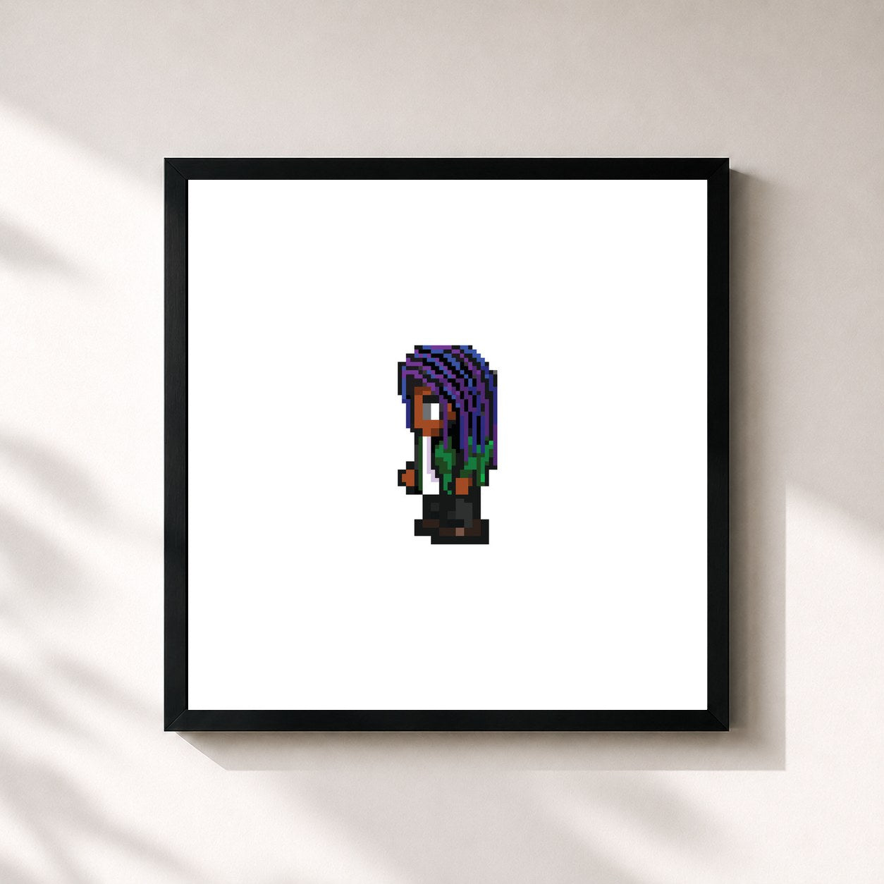 #noir Tableau carré de l'album honestly de Lalah Hathaway, cadre noir 32x32 cm