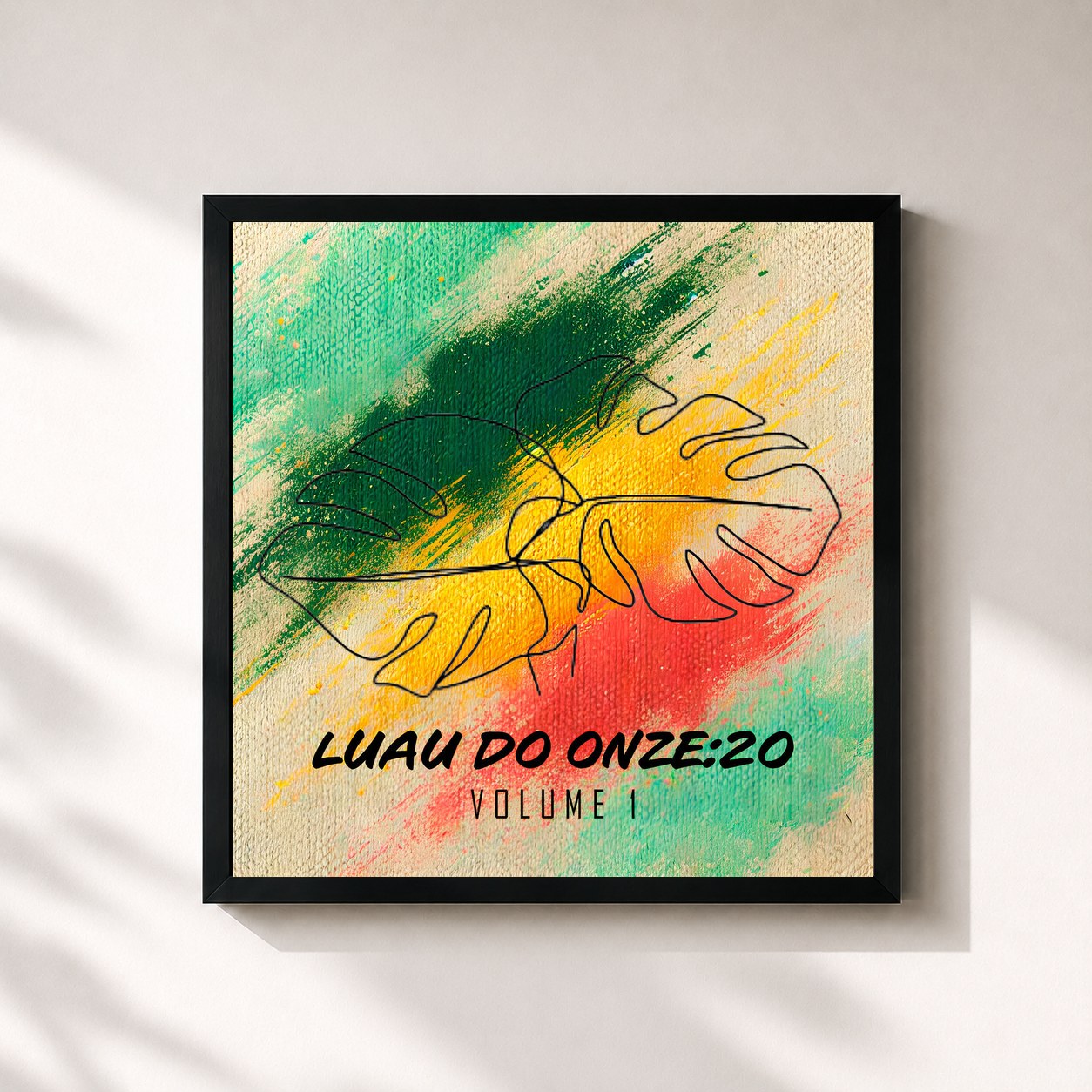 #noir Tableau carré de l'album Luau do Onze:20 (Vol.1) de Onze:20, cadre noir 32x32 cm