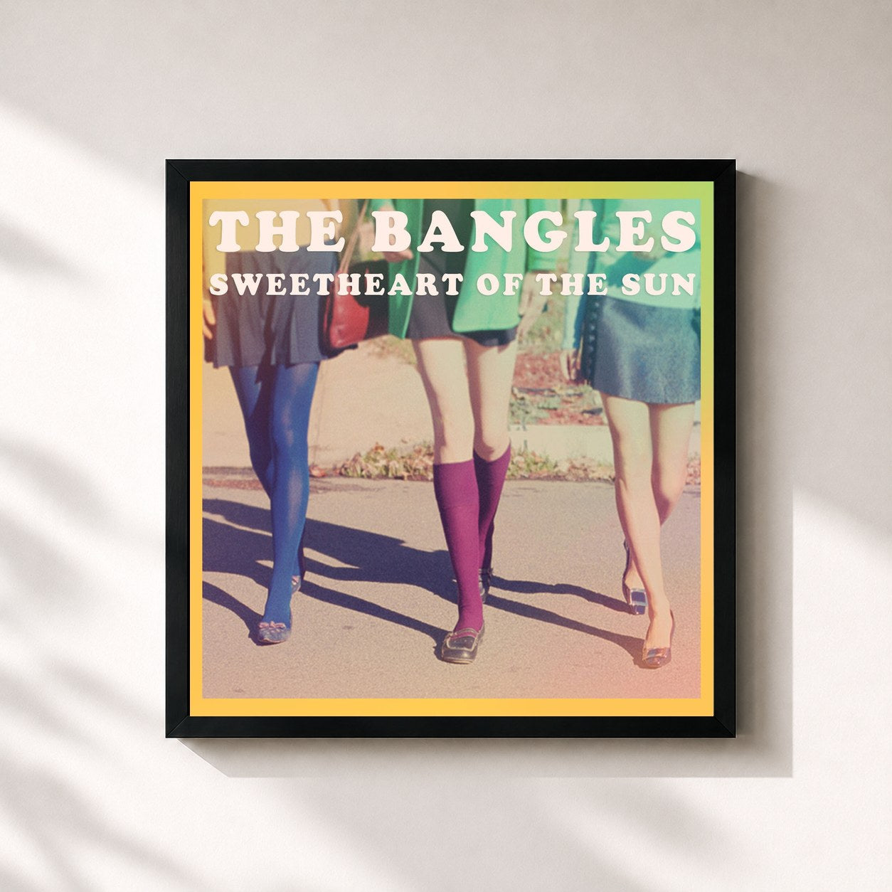 #noir Tableau carré de l'album Sweetheart of the Sun de The Bangles, cadre noir 32x32 cm