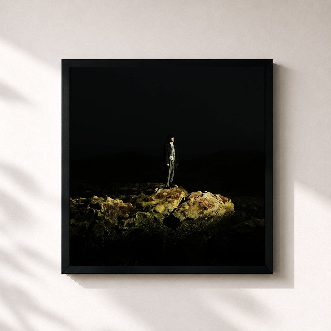 #noir Tableau carré de l'album Marecittà de Baltimora, cadre noir 32x32 cm