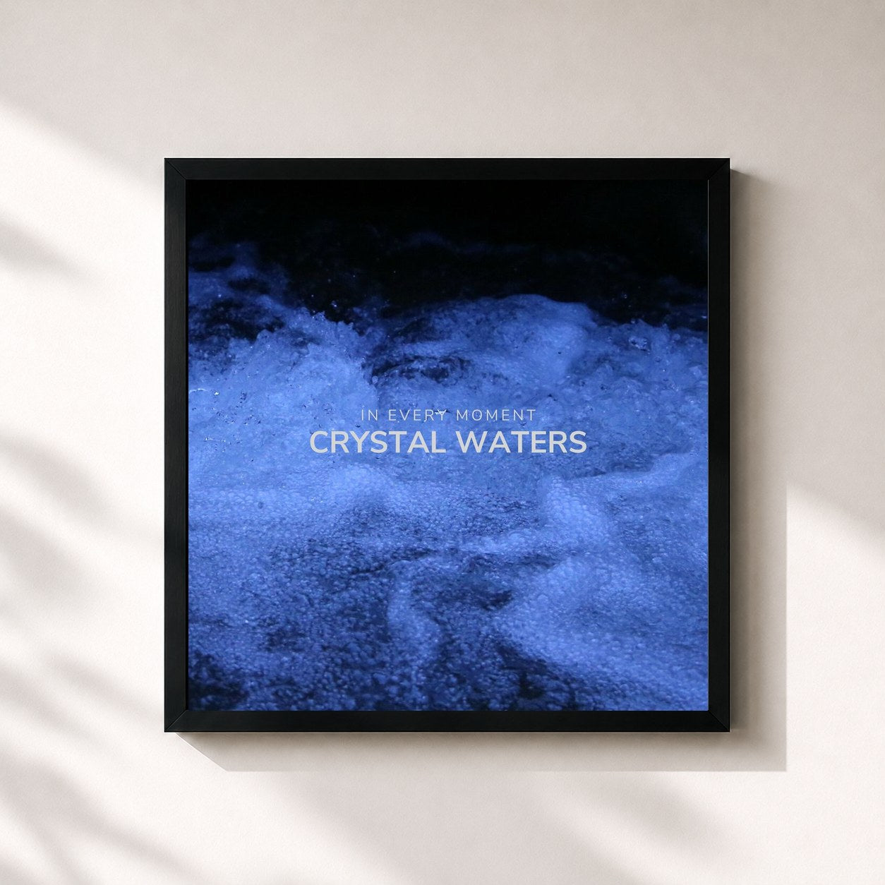 #noir Tableau carré de l'album Crystal Waters de Crystal Waters, cadre noir 32x32 cm
