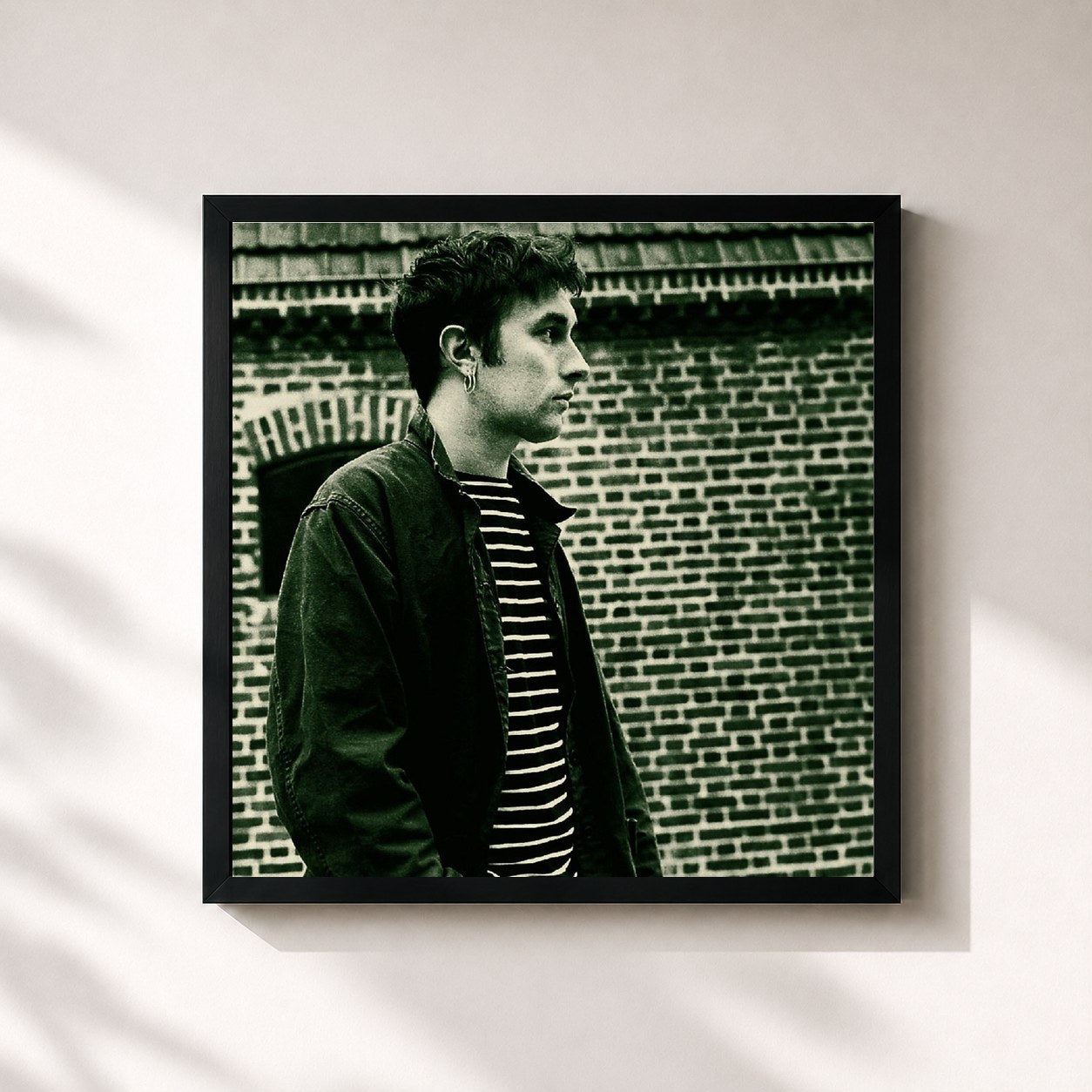 #noir Tableau carré de l'album The Lighthouse de Yann Tiersen, cadre noir 32x32 cm