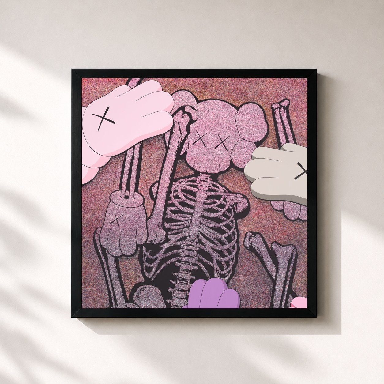 #noir Tableau carré de l'album Let God Sort Em Out de Clipse, cadre noir 32x32 cm