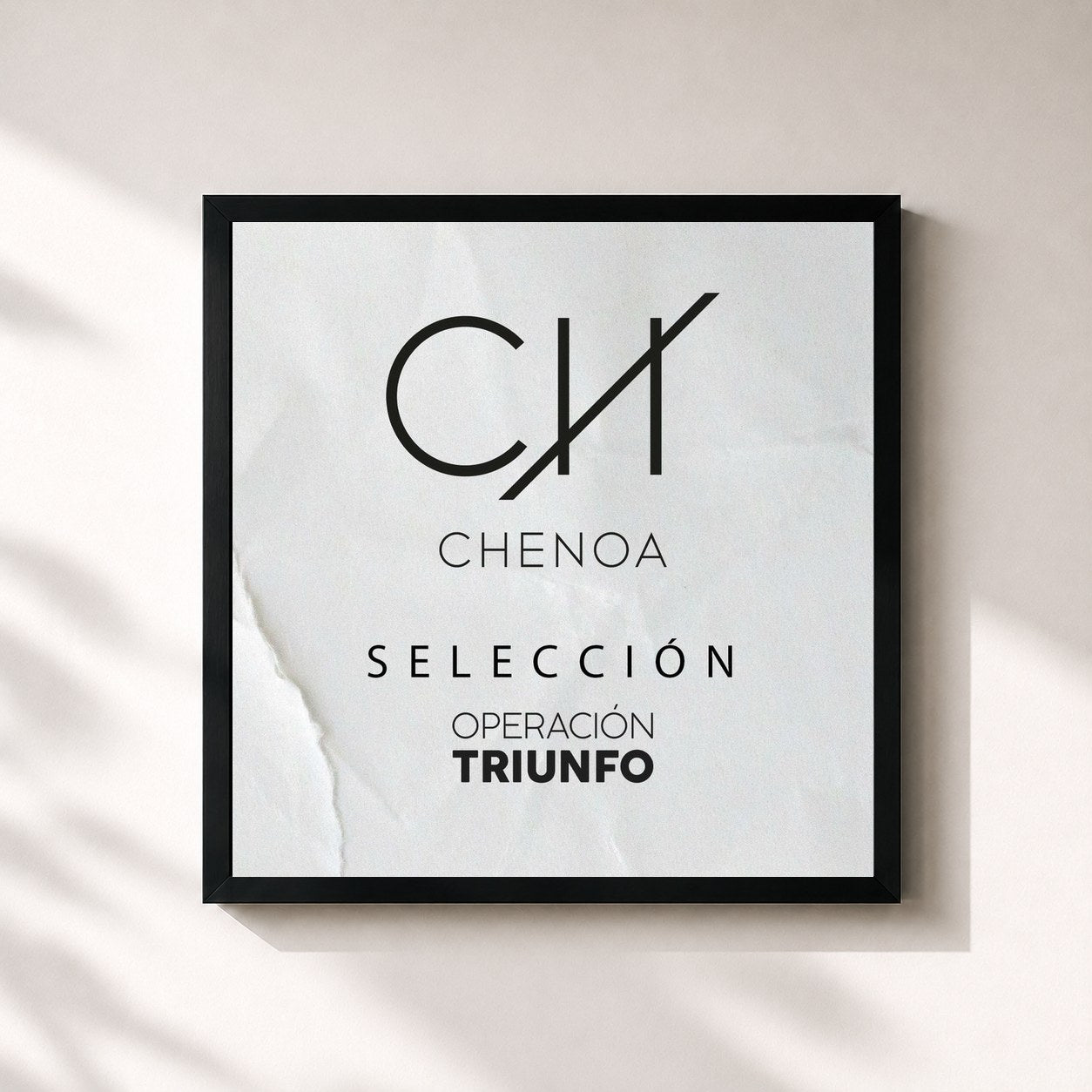 #noir Tableau carré de l'album Chenoa - Selección Operación Triunfo de Chenoa, cadre noir 32x32 cm