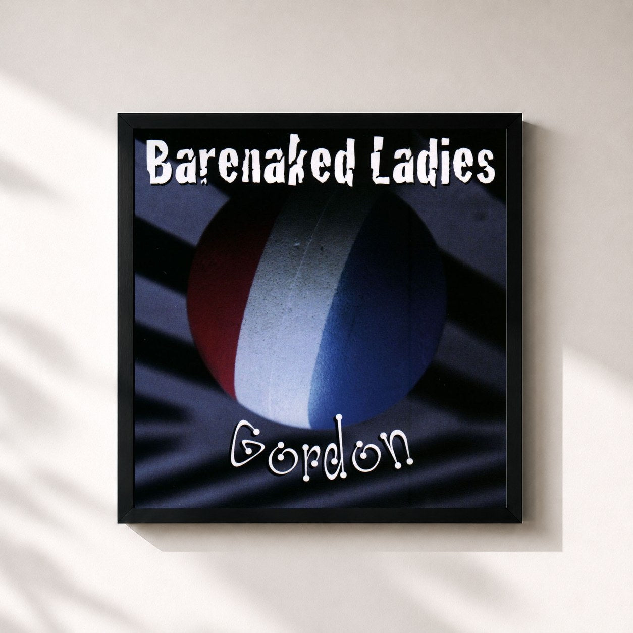 #noir Tableau carré de l'album Gordon de Barenaked Ladies, cadre noir 32x32 cm