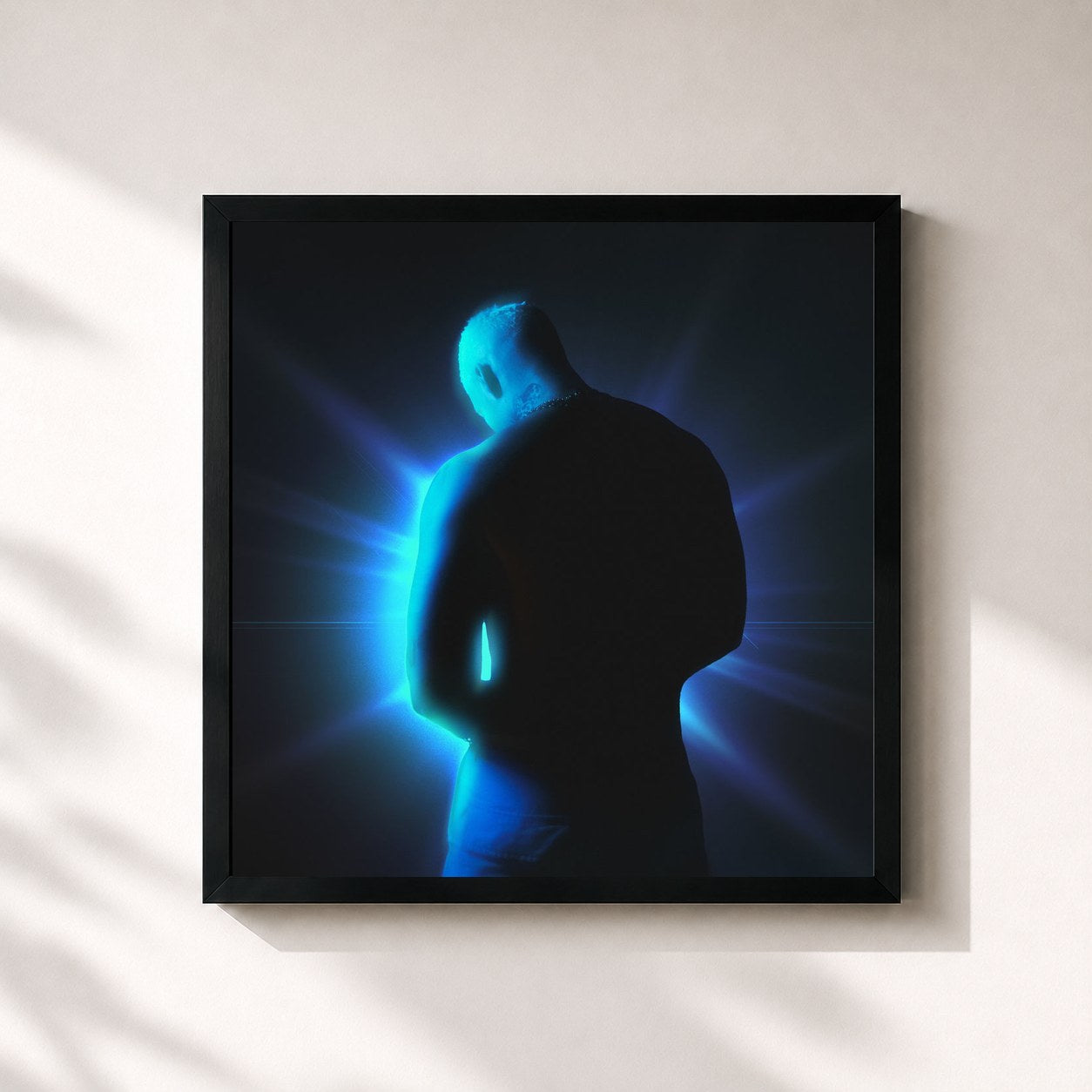 #noir Tableau carré de l'album LUME de Filipe Ret, cadre noir 32x32 cm