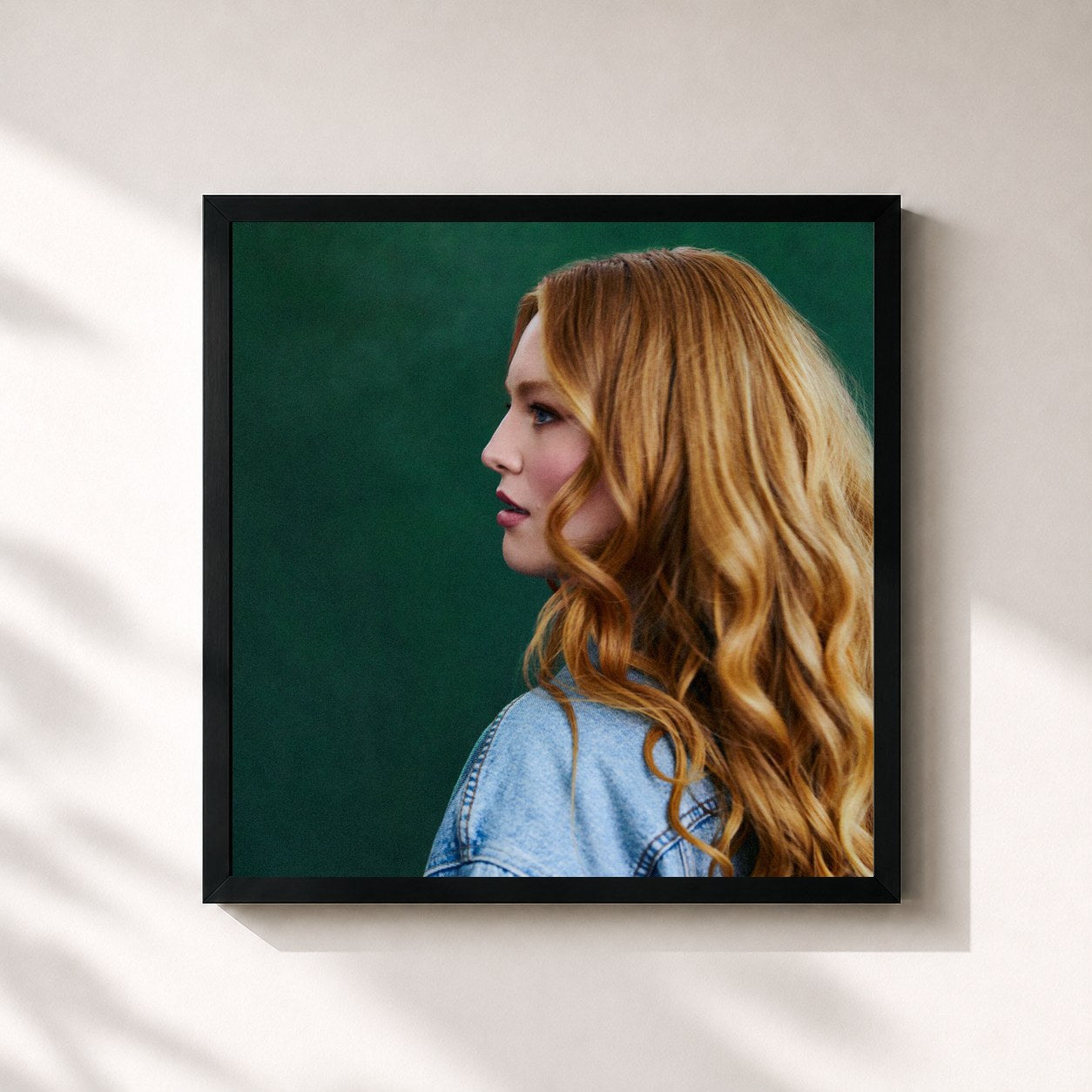 #noir Tableau carré de l'album Blood Orange de Freya Ridings, cadre noir 32x32 cm