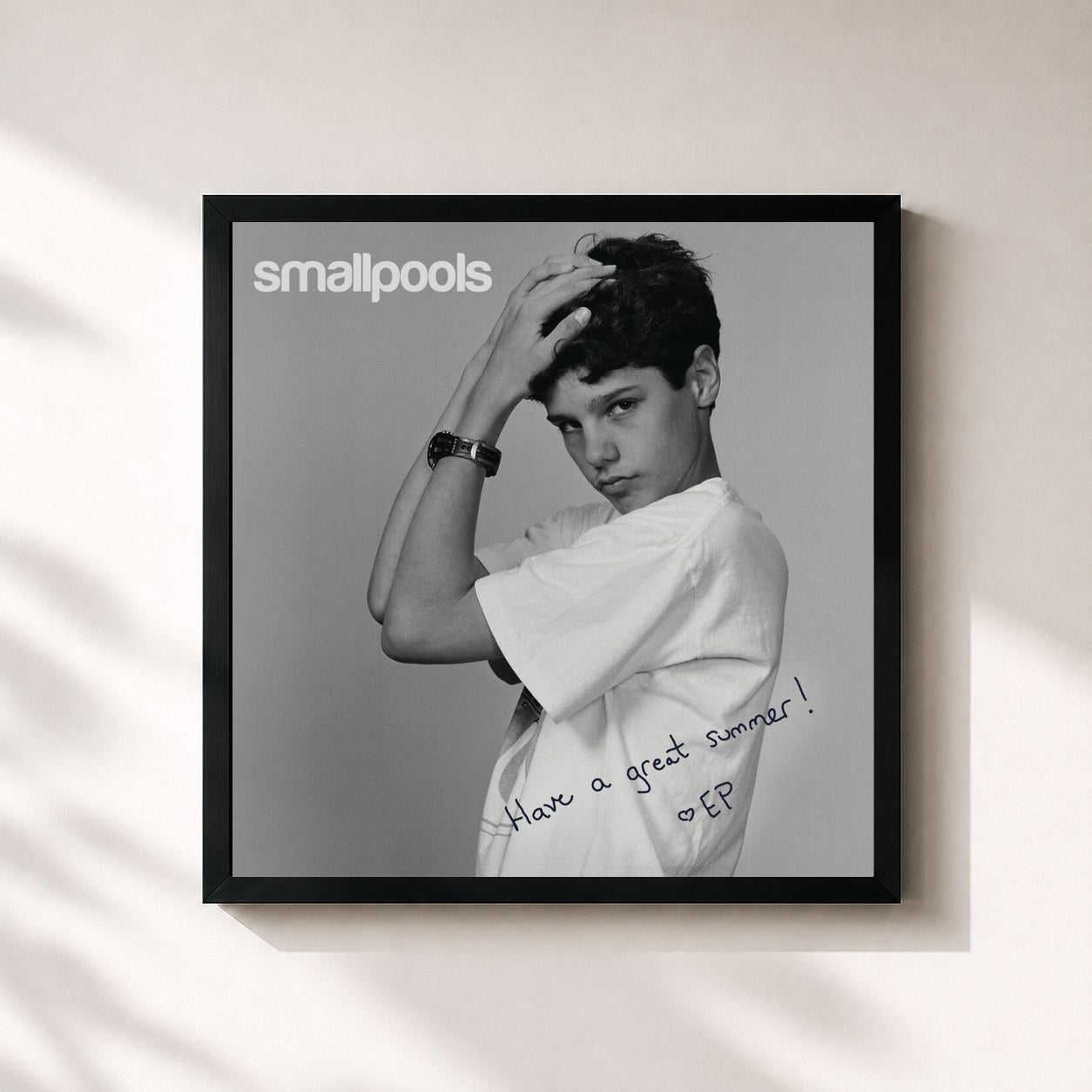 #noir Tableau carré de l'album Smallpools de Smallpools, cadre noir 32x32 cm