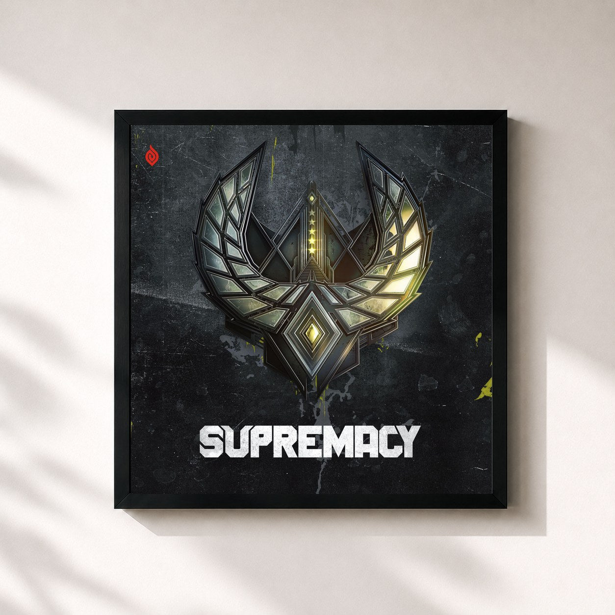 #noir Tableau carré de l'album Supremacy (Mixed By D-Sturb & Supreme Selections) de D-Sturb, cadre noir 32x32 cm