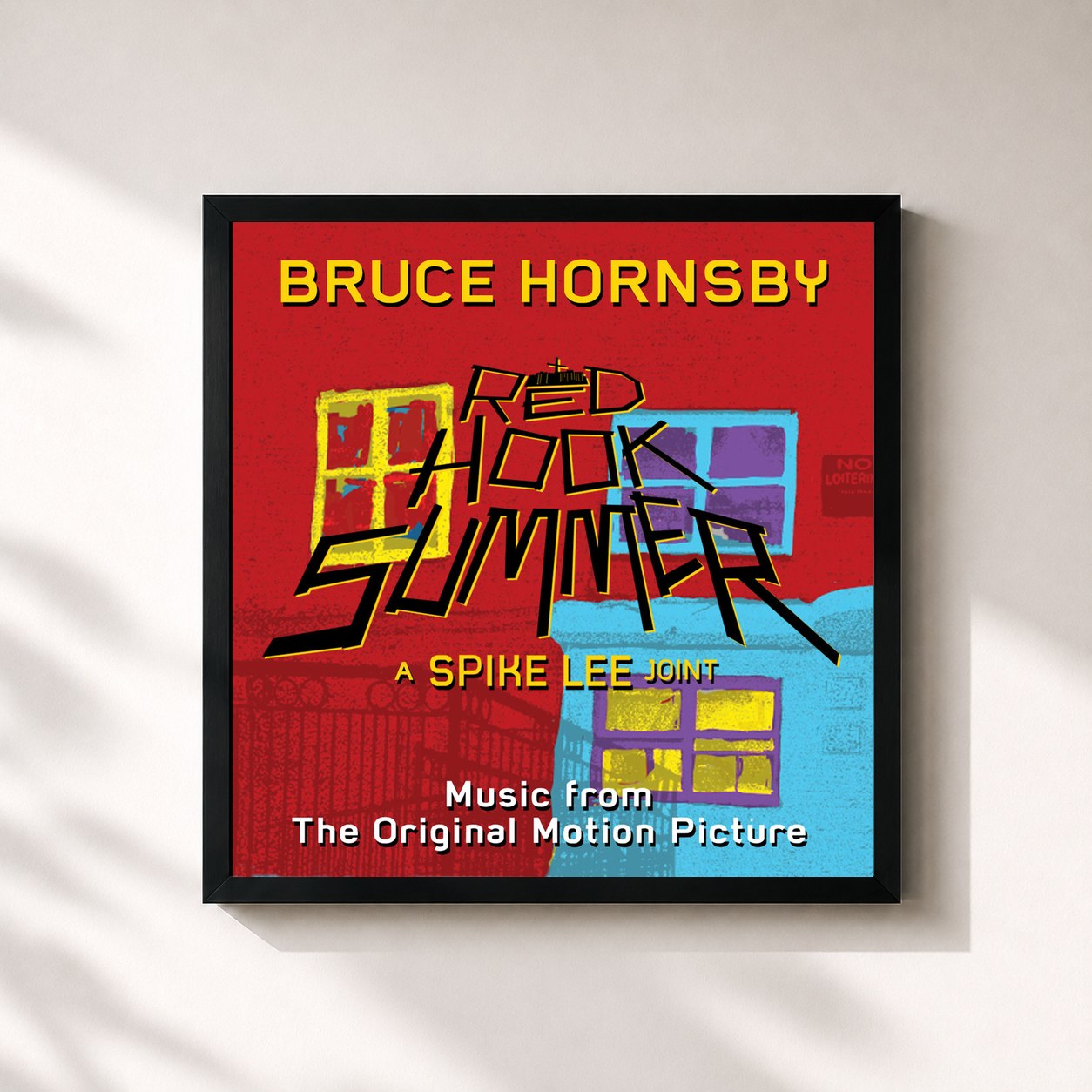 #noir Tableau carré de l'album Red Hook Summer (Original Score) de Bruce Hornsby, cadre noir 32x32 cm