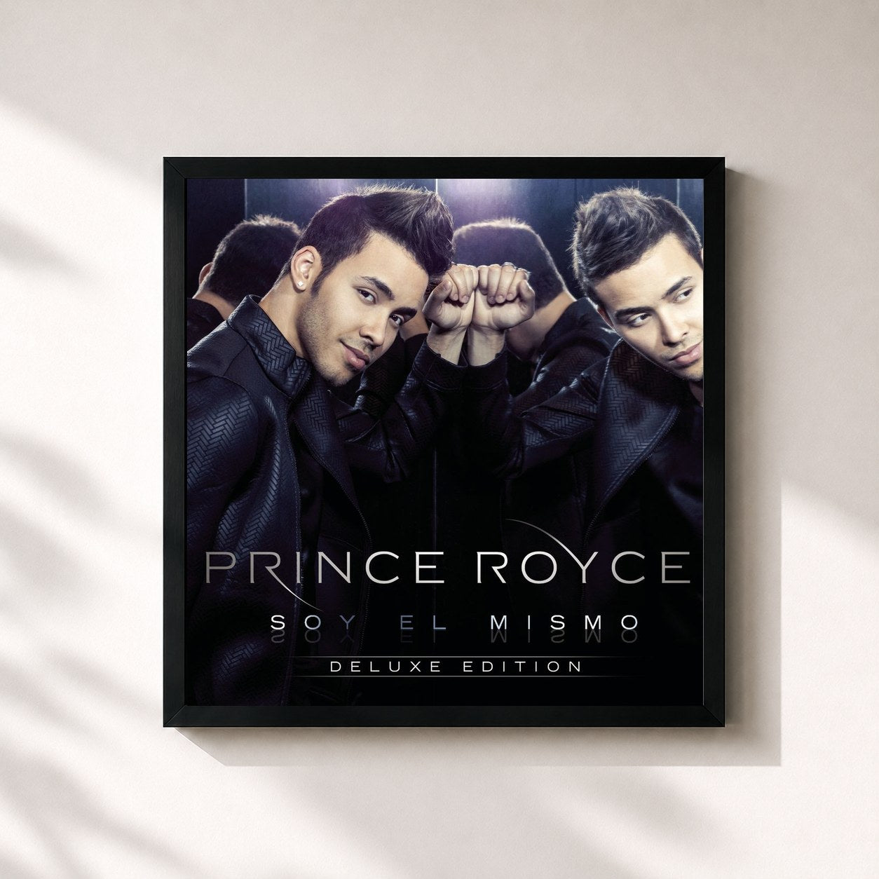 #noir Tableau carré de l'album Soy El Mismo (Deluxe Edition) de Prince Royce, cadre noir 32x32 cm