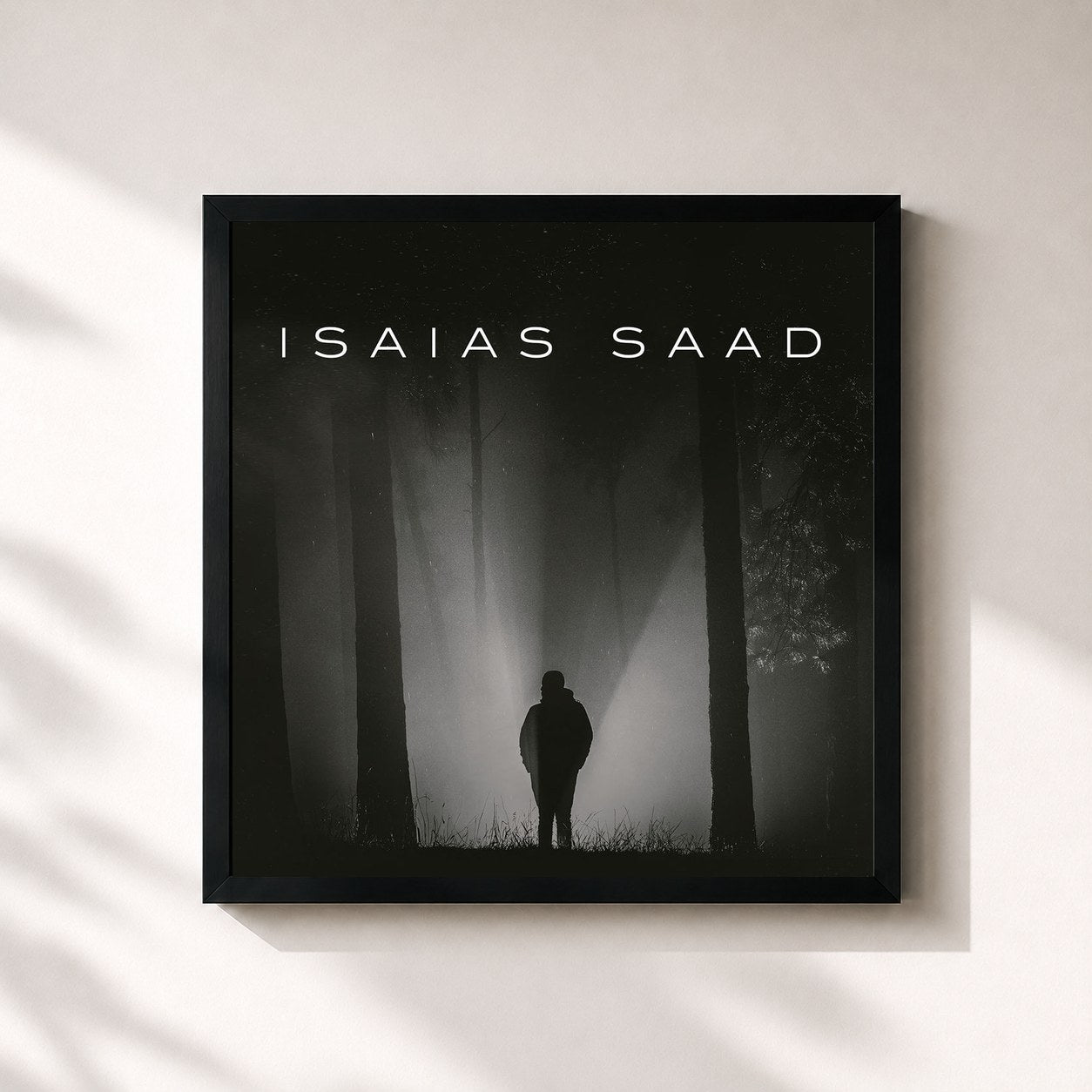 #noir Tableau carré de l'album Isaias Saad de Isaías Saad, cadre noir 32x32 cm