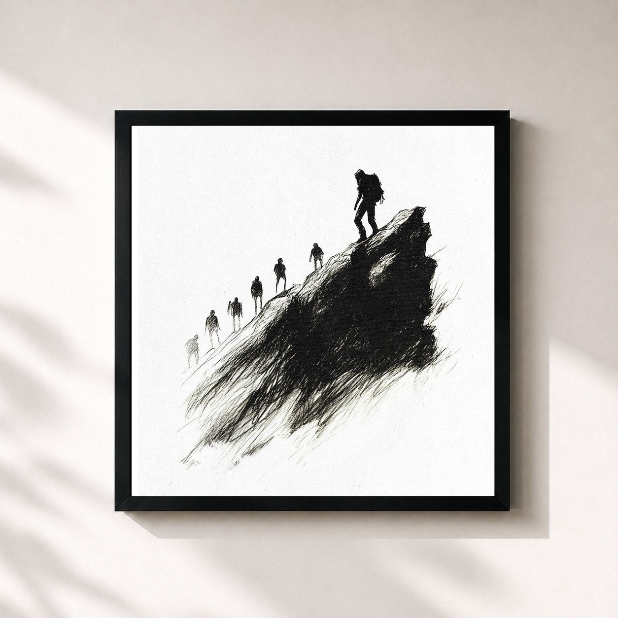 #noir Tableau carré de l'album Champions Street League de Beny Jr, cadre noir 32x32 cm