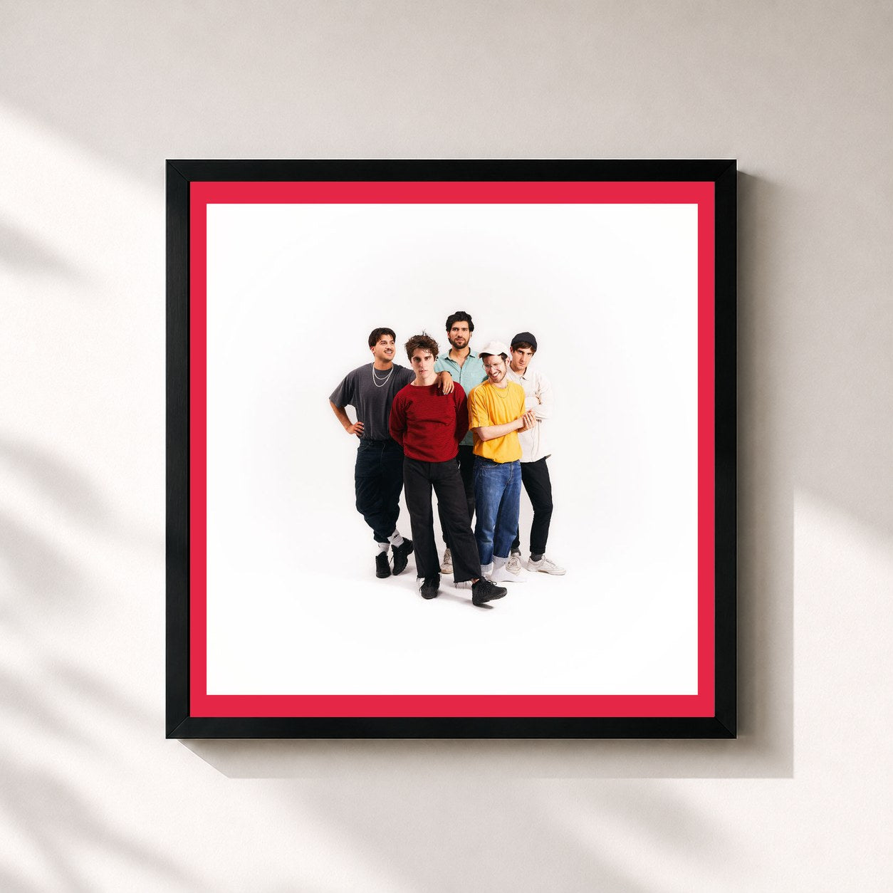 #noir Tableau carré de l'album Again de Leoniden, cadre noir 32x32 cm