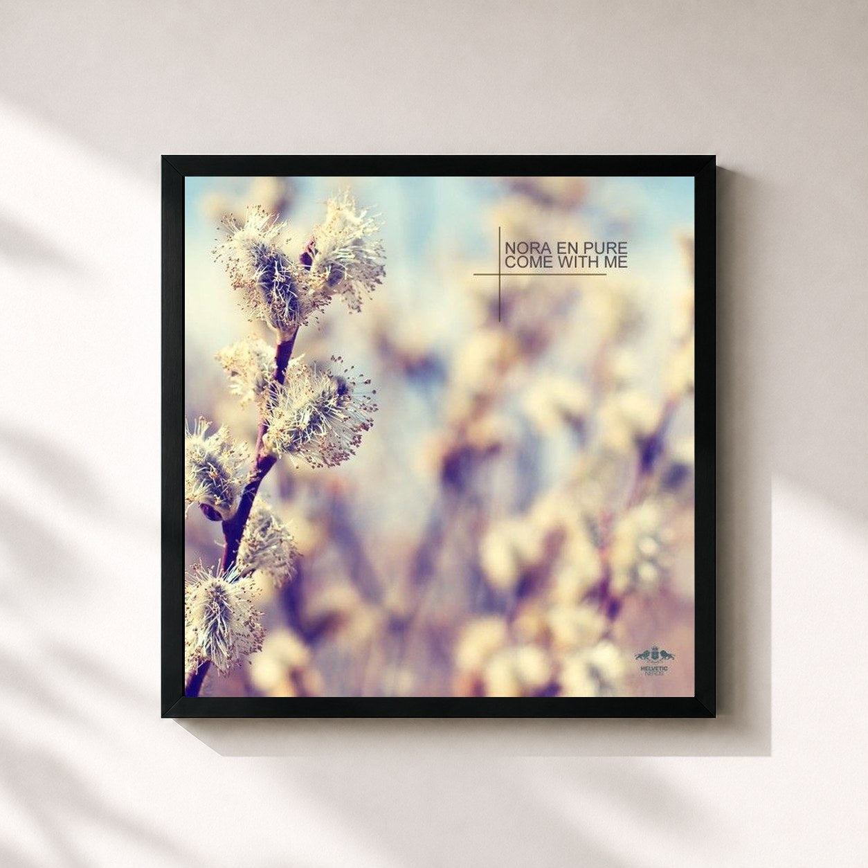 #noir Tableau carré de l'album Come with Me de Nora En Pure, cadre noir 32x32 cm