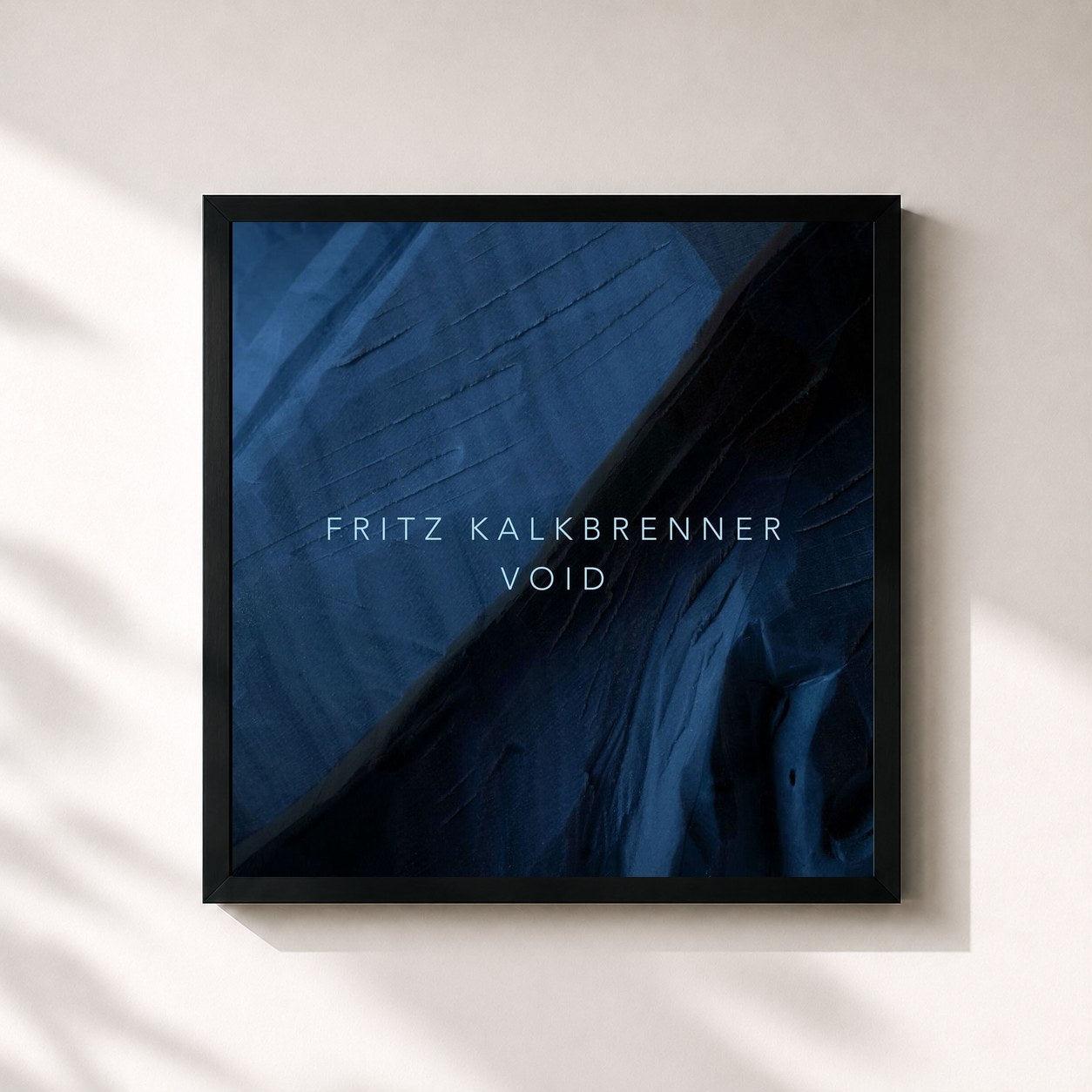 #noir Tableau carré de l'album Void de Fritz Kalkbrenner, cadre noir 32x32 cm