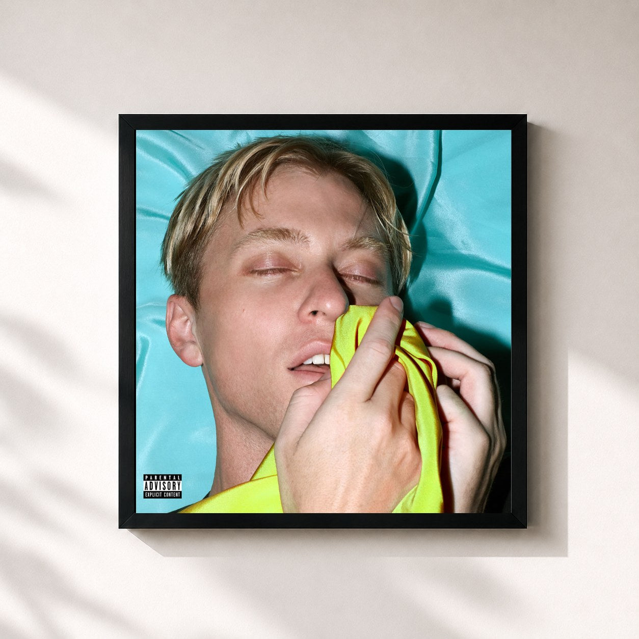 #noir Tableau carré de l'album Brutalism de The Drums, cadre noir 32x32 cm