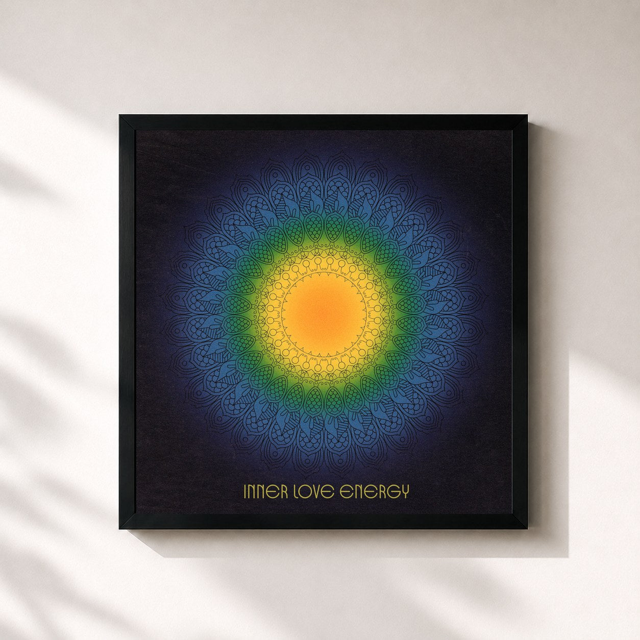 #noir Tableau carré de l'album Inner Love Energy de Magic!, cadre noir 32x32 cm