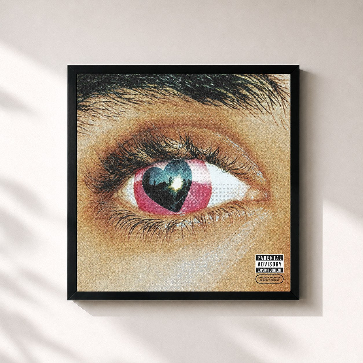 #noir Tableau carré de l'album It's Not so Bad de Kyle, cadre noir 32x32 cm