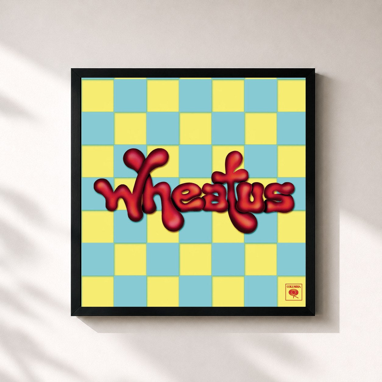 #noir Tableau carré de l'album Wheatus de Wheatus, cadre noir 32x32 cm