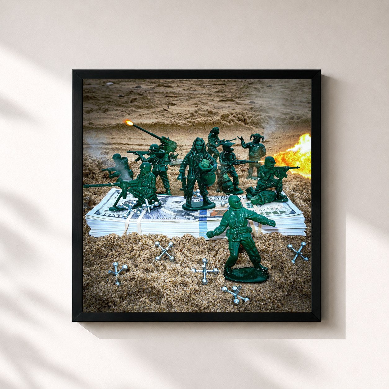 #noir Tableau carré de l'album 4NEM de Chief Keef, cadre noir 32x32 cm