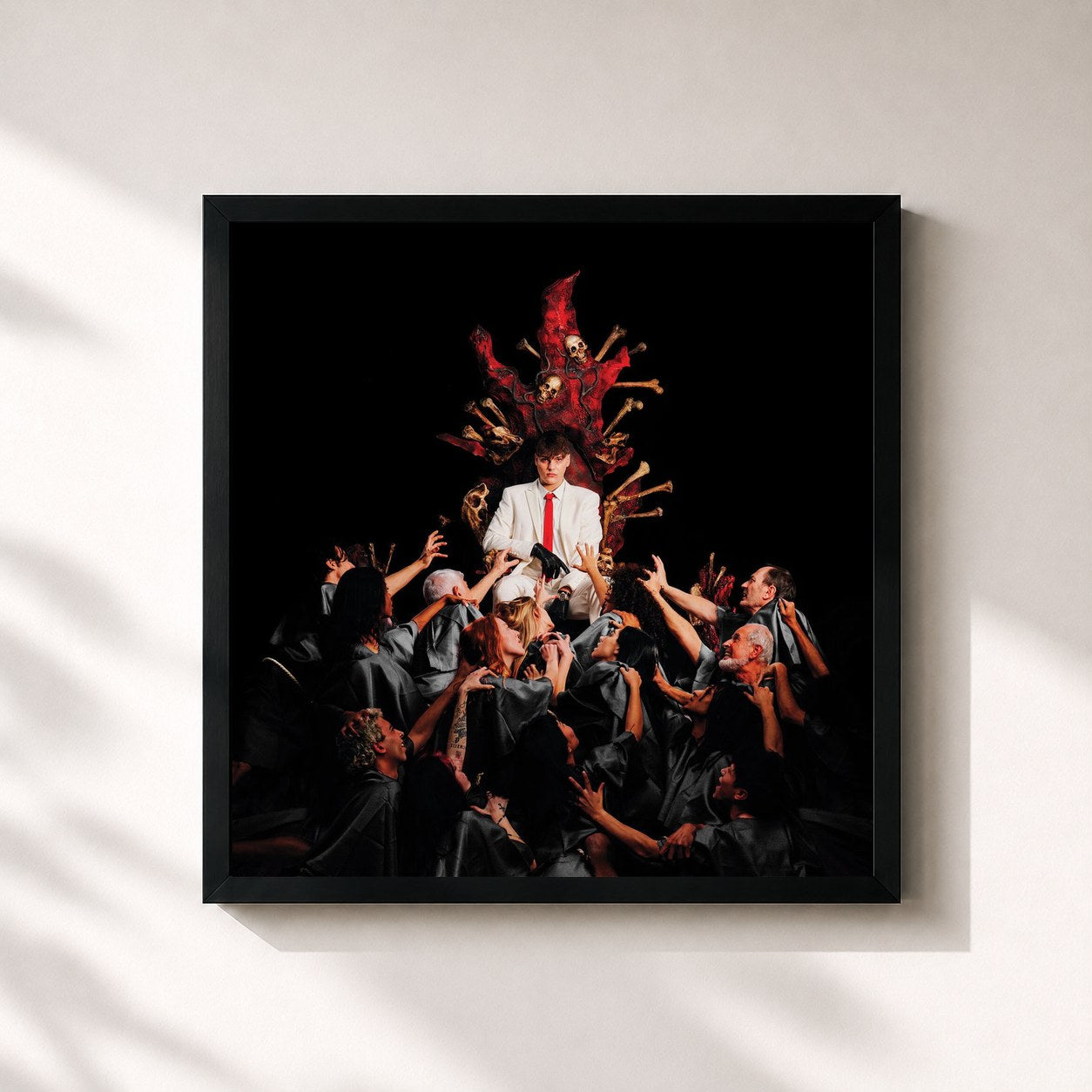 #noir Tableau carré de l'album I Nomi del Diavolo de Kid Yugi, cadre noir 32x32 cm