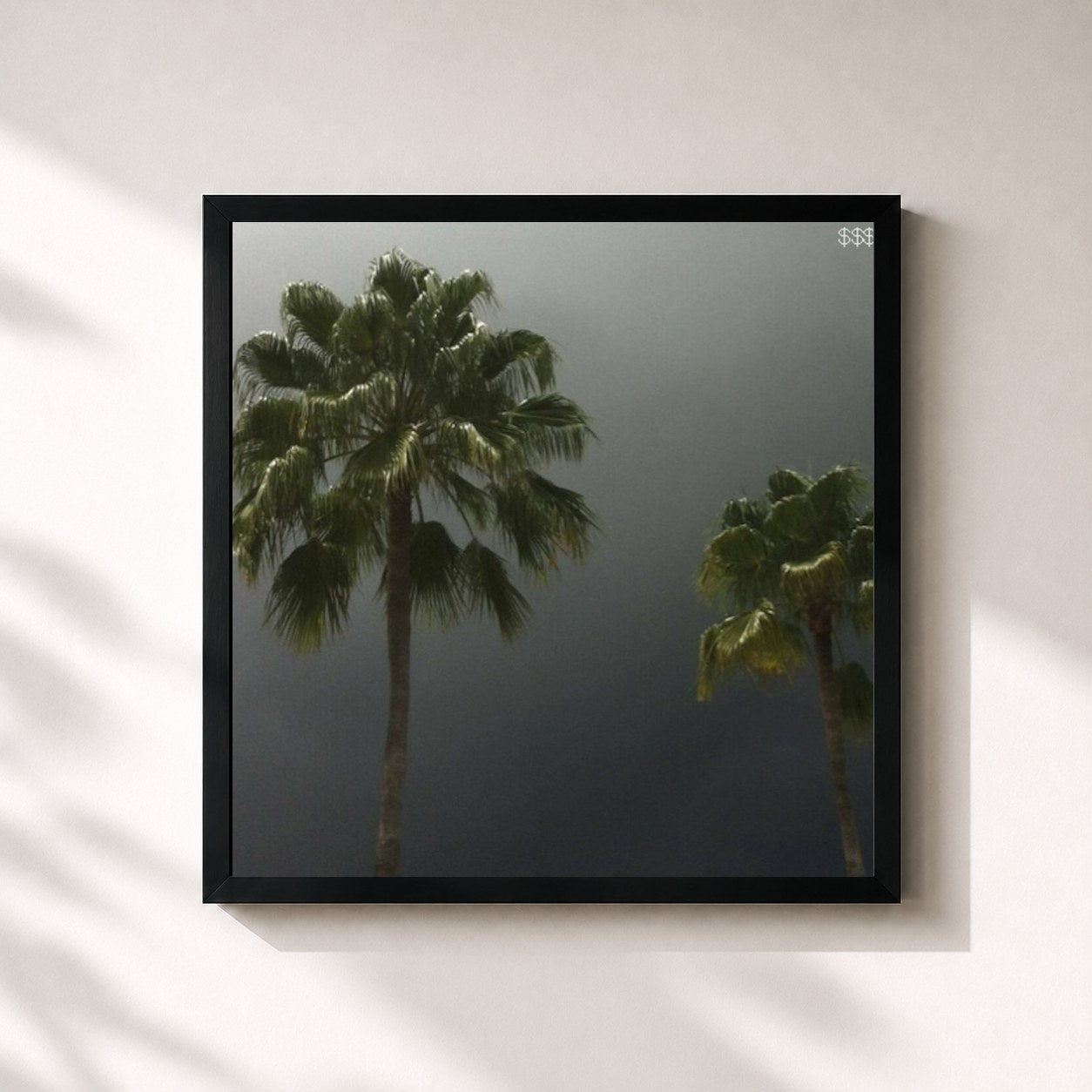 #noir Tableau carré de l'album $outh $ide $uicide de $uicideboy$, cadre noir 32x32 cm