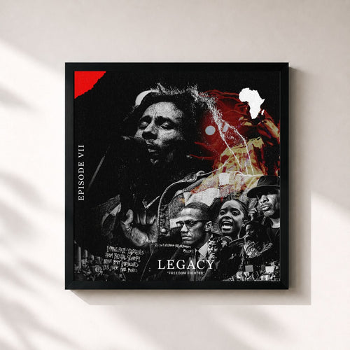 Bob Marley & The Wailers · Bob Marley Legacy: Freedom Fighter — Affiche encadrée