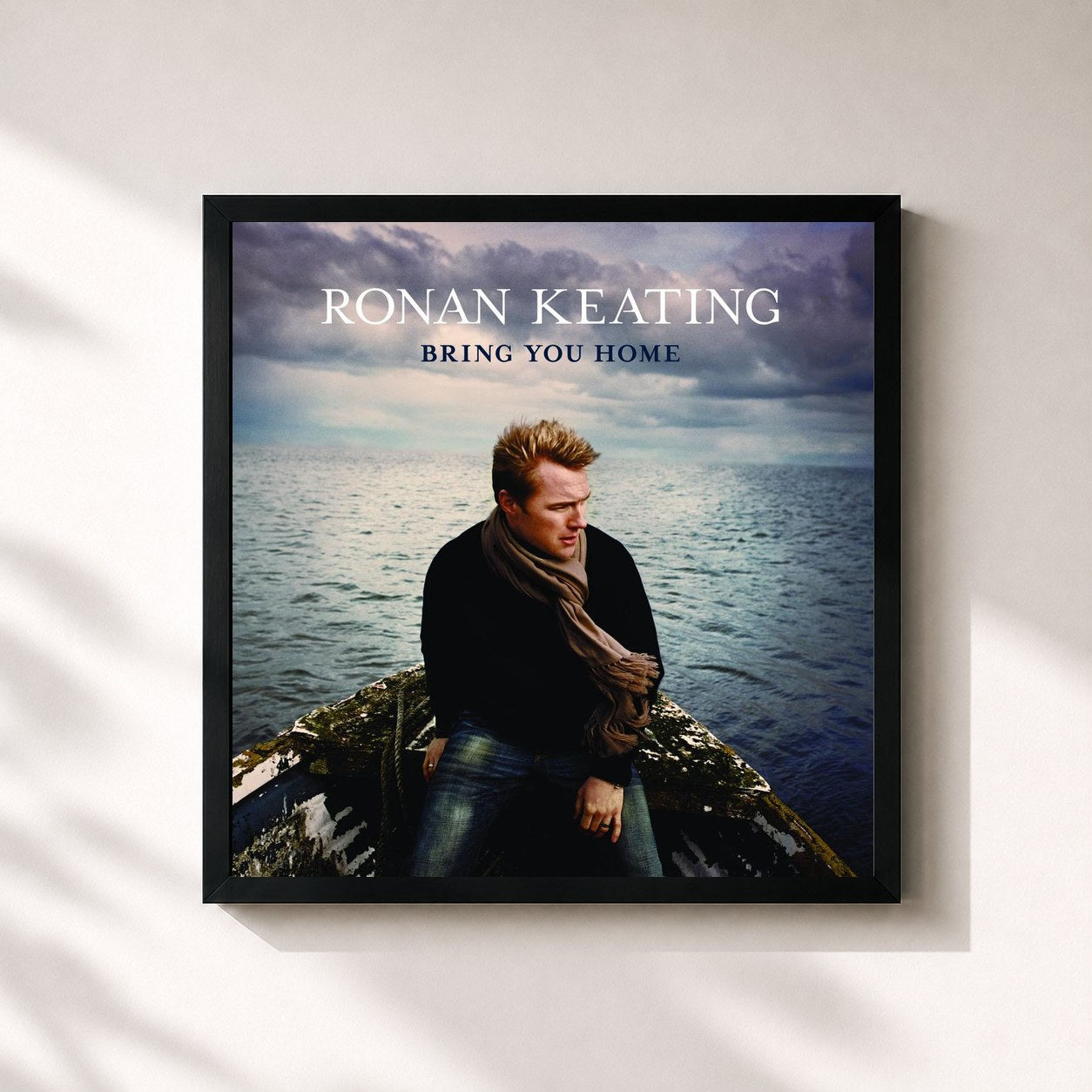 #noir Tableau carré de l'album Bring You Home (exclusive online bundle) de Ronan Keating, cadre noir 32x32 cm