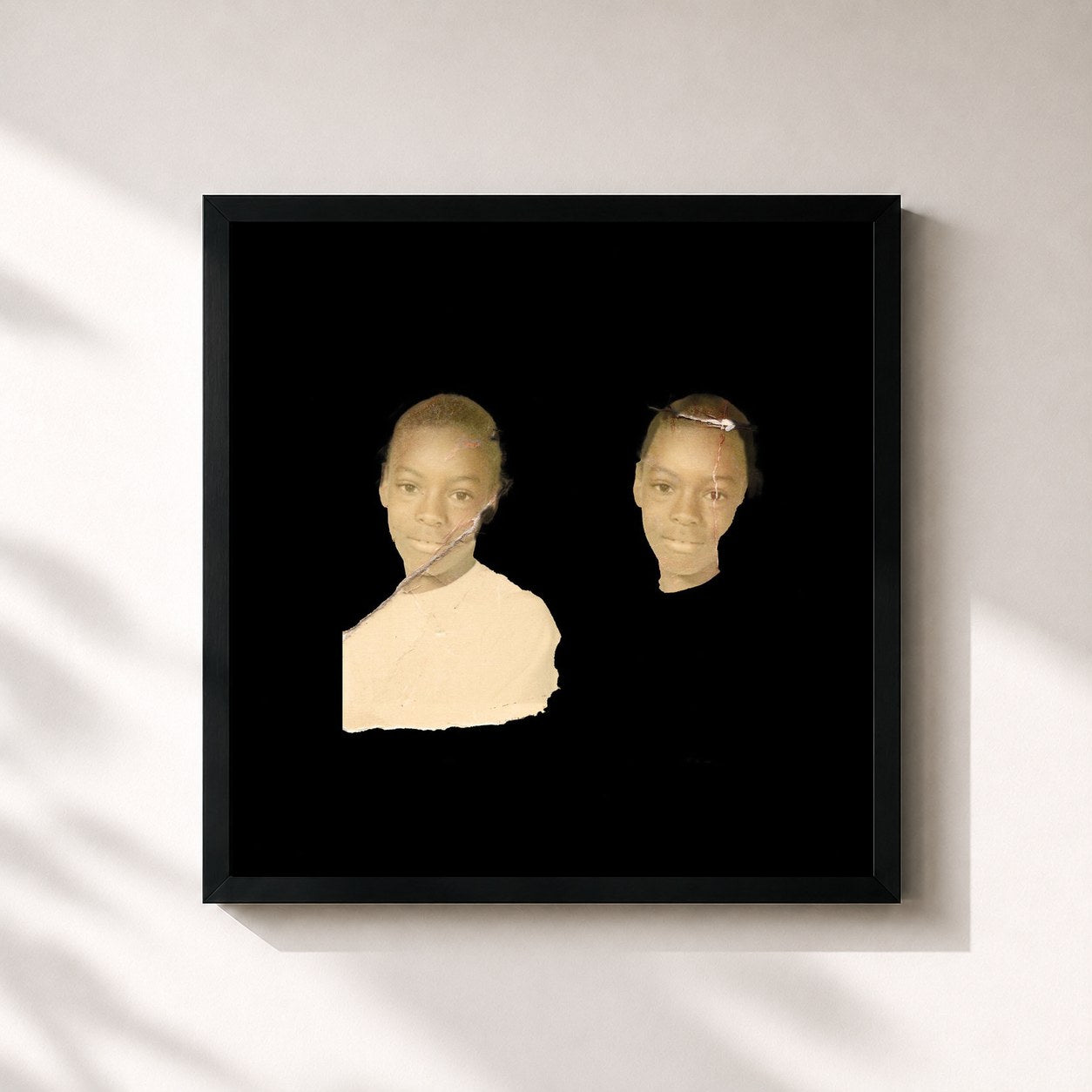 #noir Tableau carré de l'album RAMONA PARK BROKE MY HEART de Vince Staples, cadre noir 32x32 cm