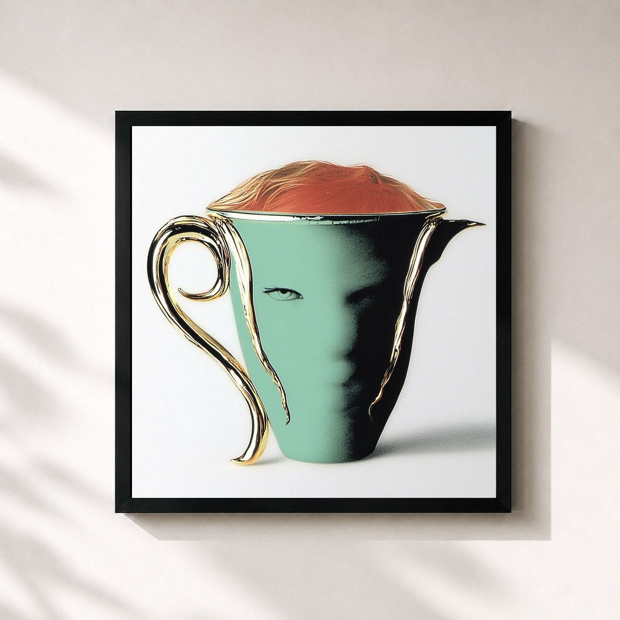 #noir Tableau carré de l'album GRB02 de Giriboy, cadre noir 32x32 cm