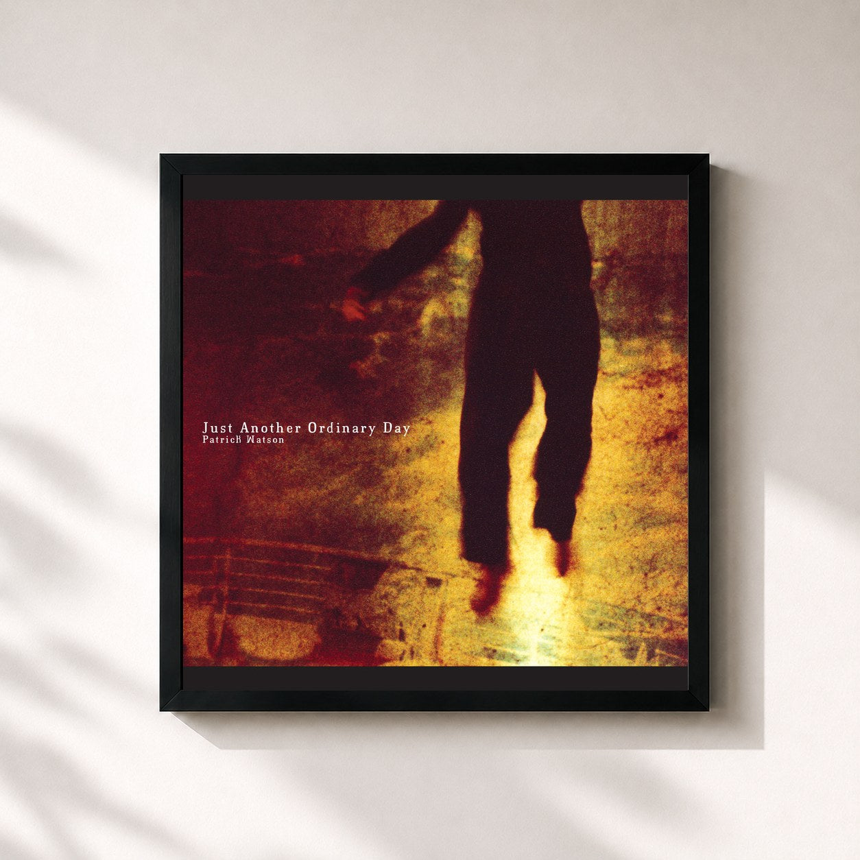#noir Tableau carré de l'album Just Another Ordinary Day de Patrick Watson, cadre noir 32x32 cm