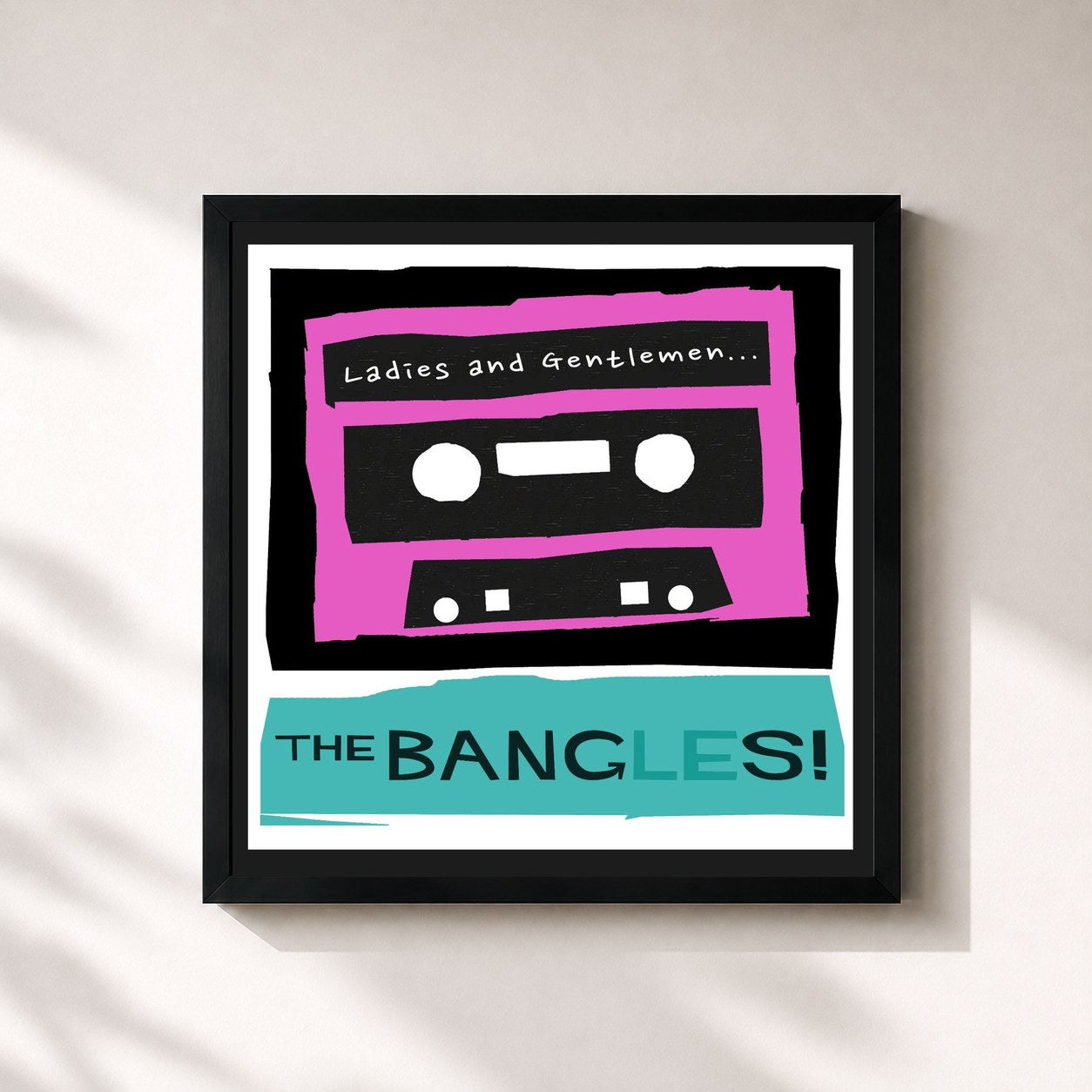 #noir Tableau carré de l'album Ladies and Gentlemen...The Bangles! de The Bangles, cadre noir 32x32 cm