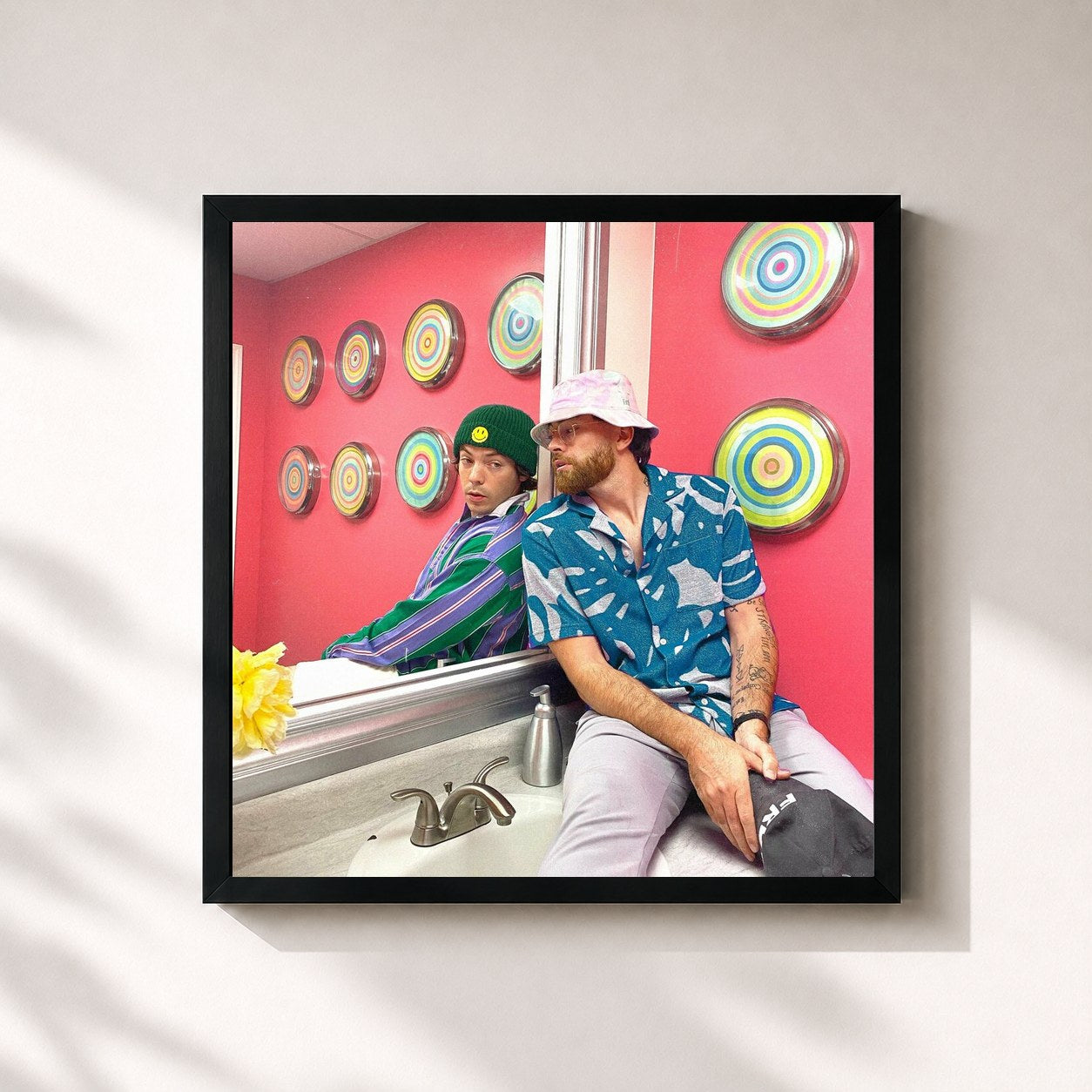#noir Tableau carré de l'album Till Next Time de Nic D, cadre noir 32x32 cm