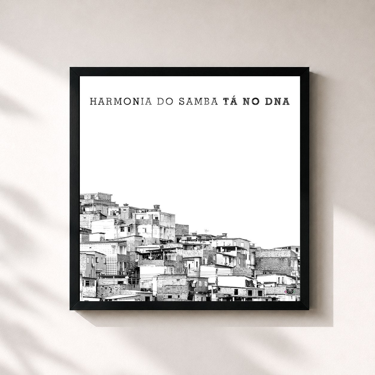 #noir Tableau carré de l'album Tà No DNA de Xanddy Harmonia, cadre noir 32x32 cm