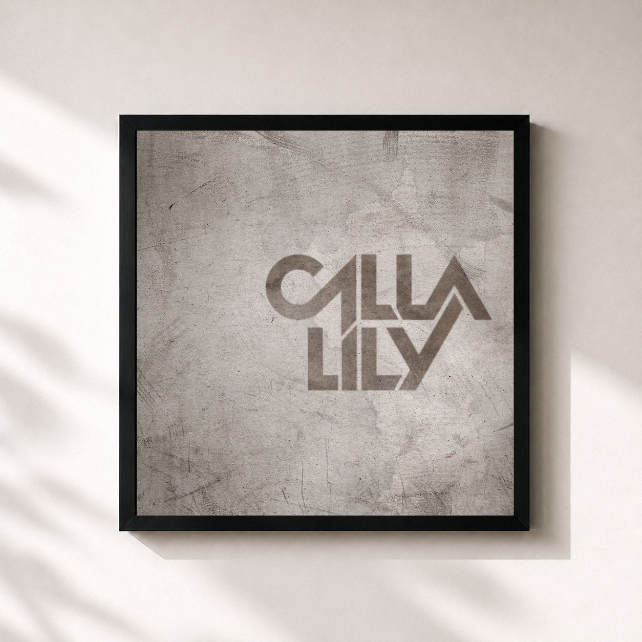 #noir Tableau carré de l'album Callalily de Callalily, cadre noir 32x32 cm