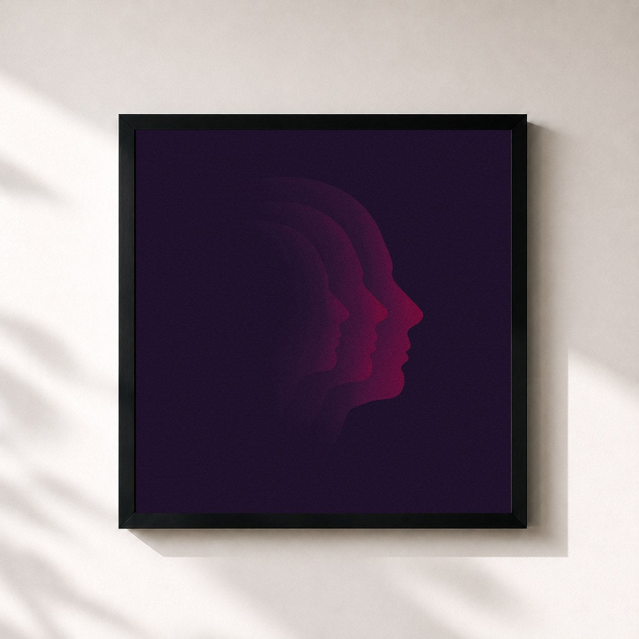 #noir Tableau carré de l'album Saca la Muerte de Tu Vida de Esteban Tavares, cadre noir 32x32 cm