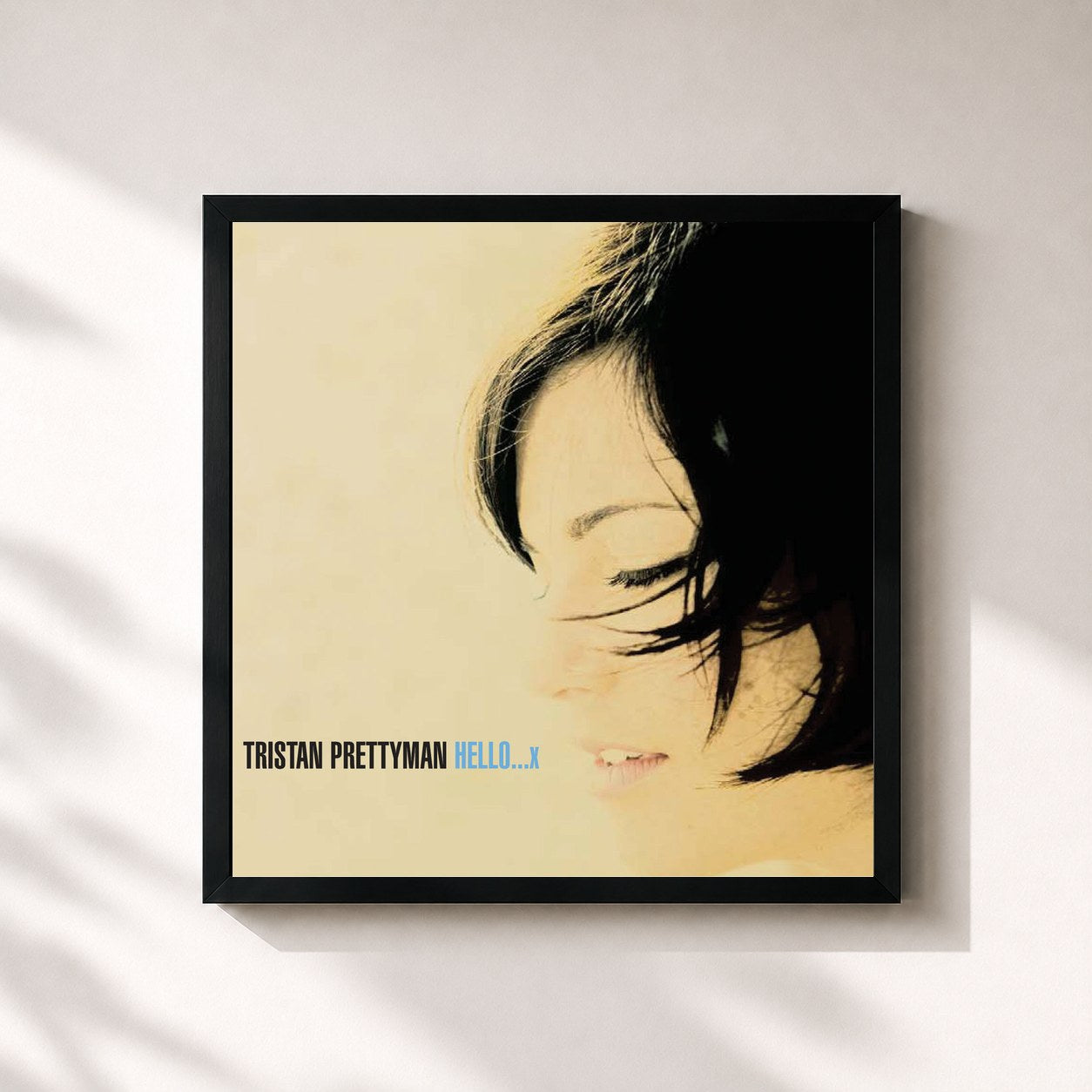 #noir Tableau carré de l'album Hello de Tristan Prettyman, cadre noir 32x32 cm