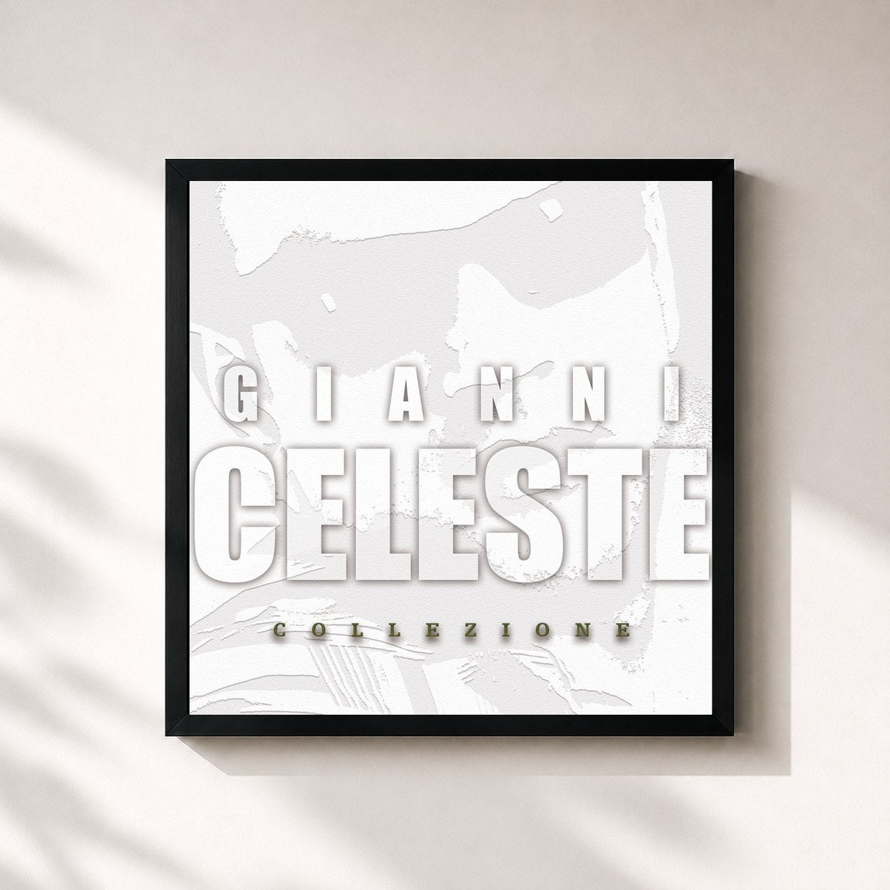 #noir Tableau carré de l'album Collezione de Gianni Celeste, cadre noir 32x32 cm