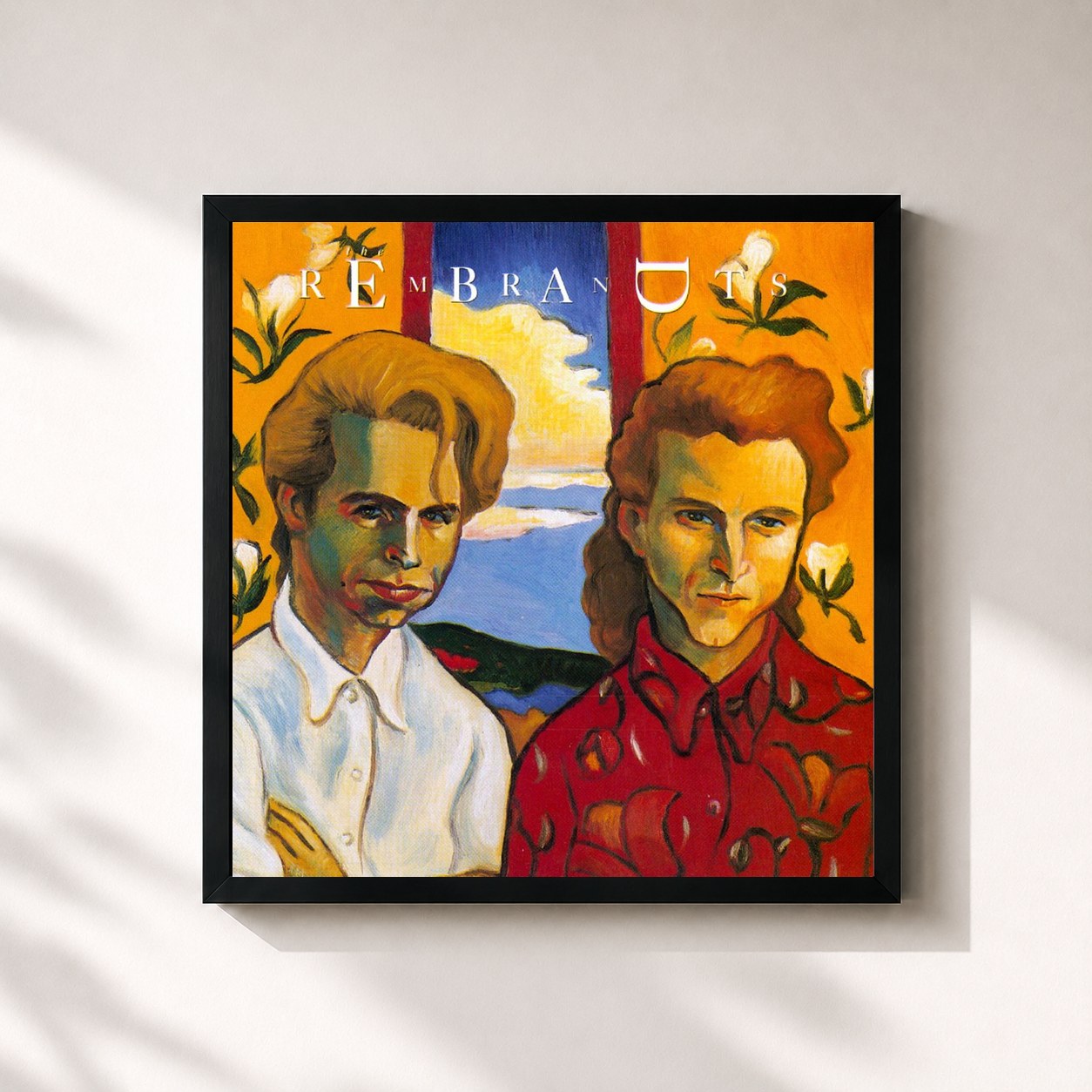 #noir Tableau carré de l'album Untitled de The Rembrandts, cadre noir 32x32 cm