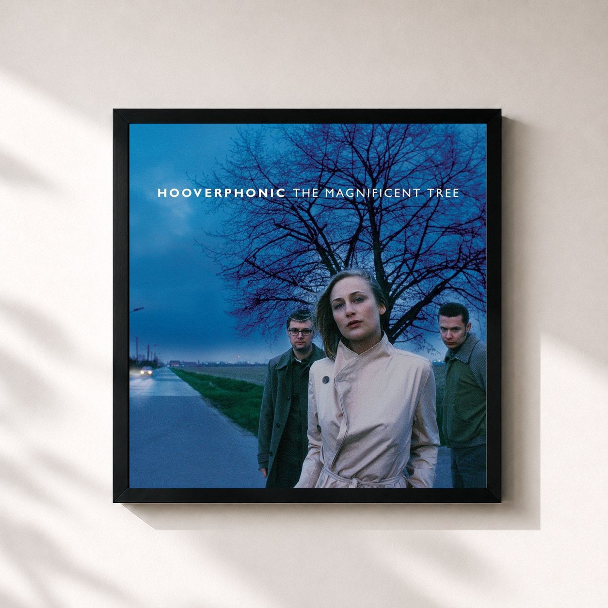 #noir Tableau carré de l'album The Magnificent Tree de Hooverphonic, cadre noir 32x32 cm