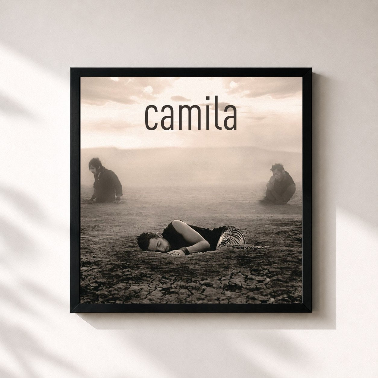 #noir Tableau carré de l'album Dejarte De Amar Edición Especial de Camila, cadre noir 32x32 cm