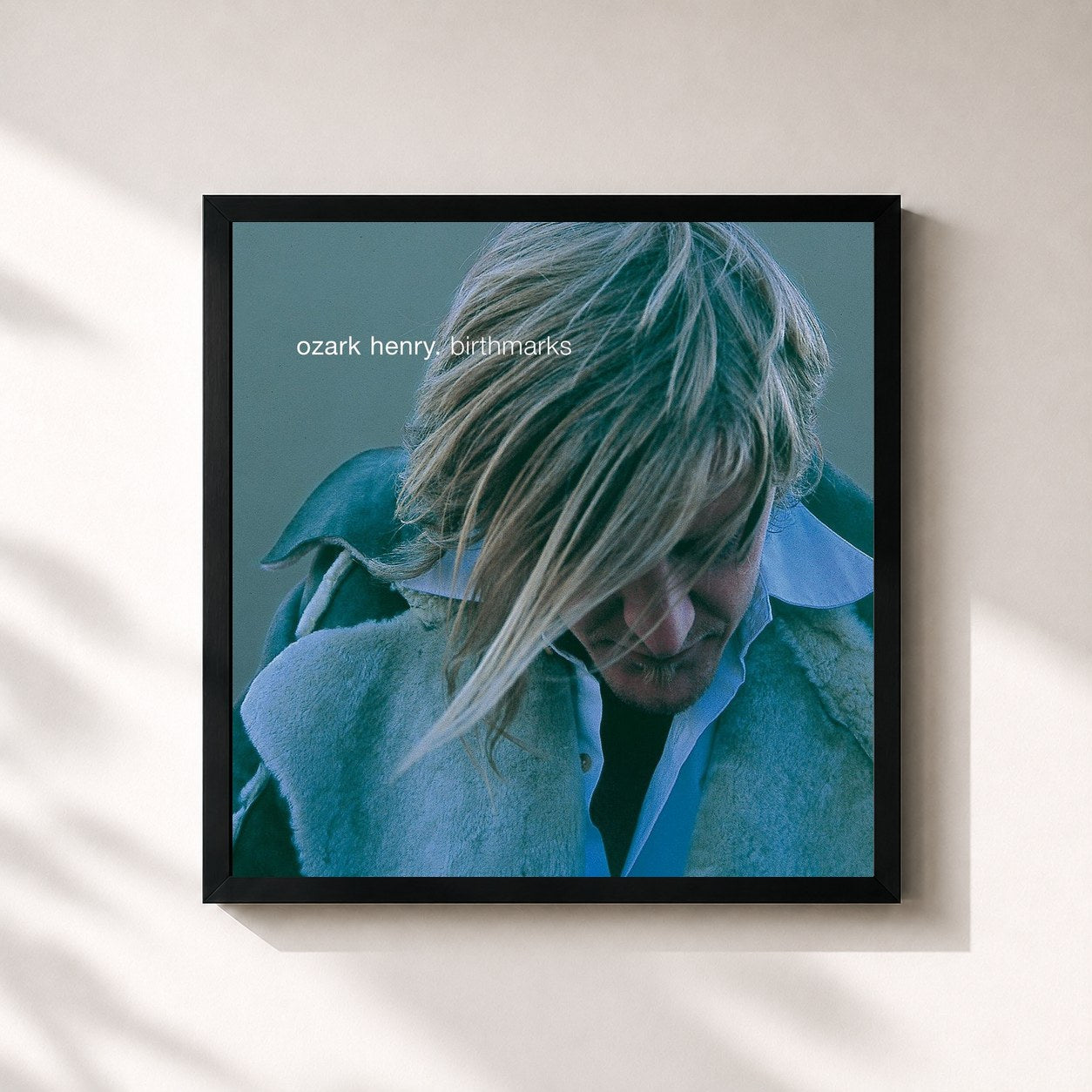 #noir Tableau carré de l'album Birthmarks [2022] de Ozark Henry, cadre noir 32x32 cm