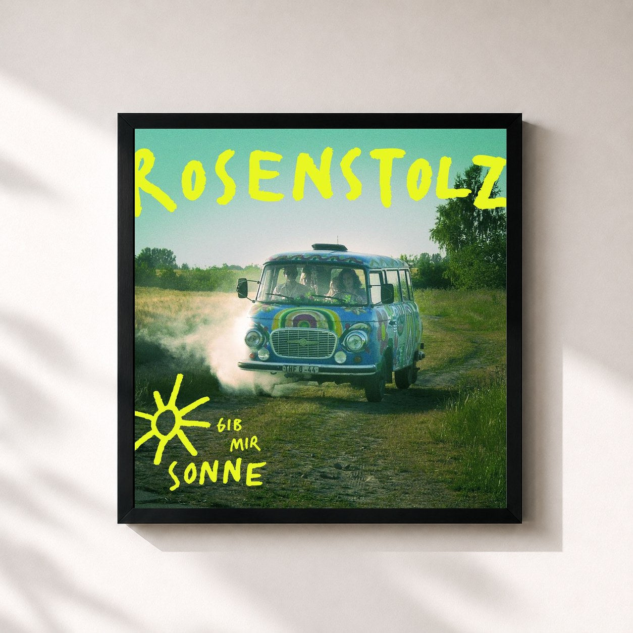 #noir Tableau carré de l'album Gib mir Sonne (Remix EP) de Rosenstolz, cadre noir 32x32 cm