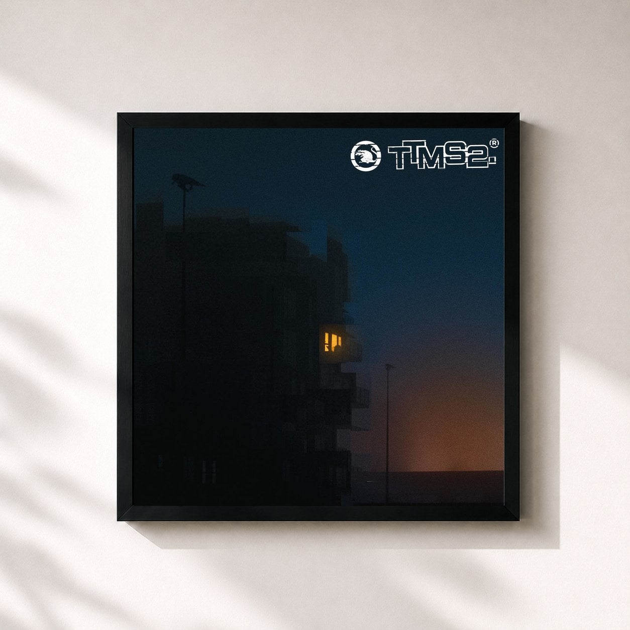 #noir Tableau carré de l'album TTMS, Vol.2 de Ratu$, cadre noir 32x32 cm