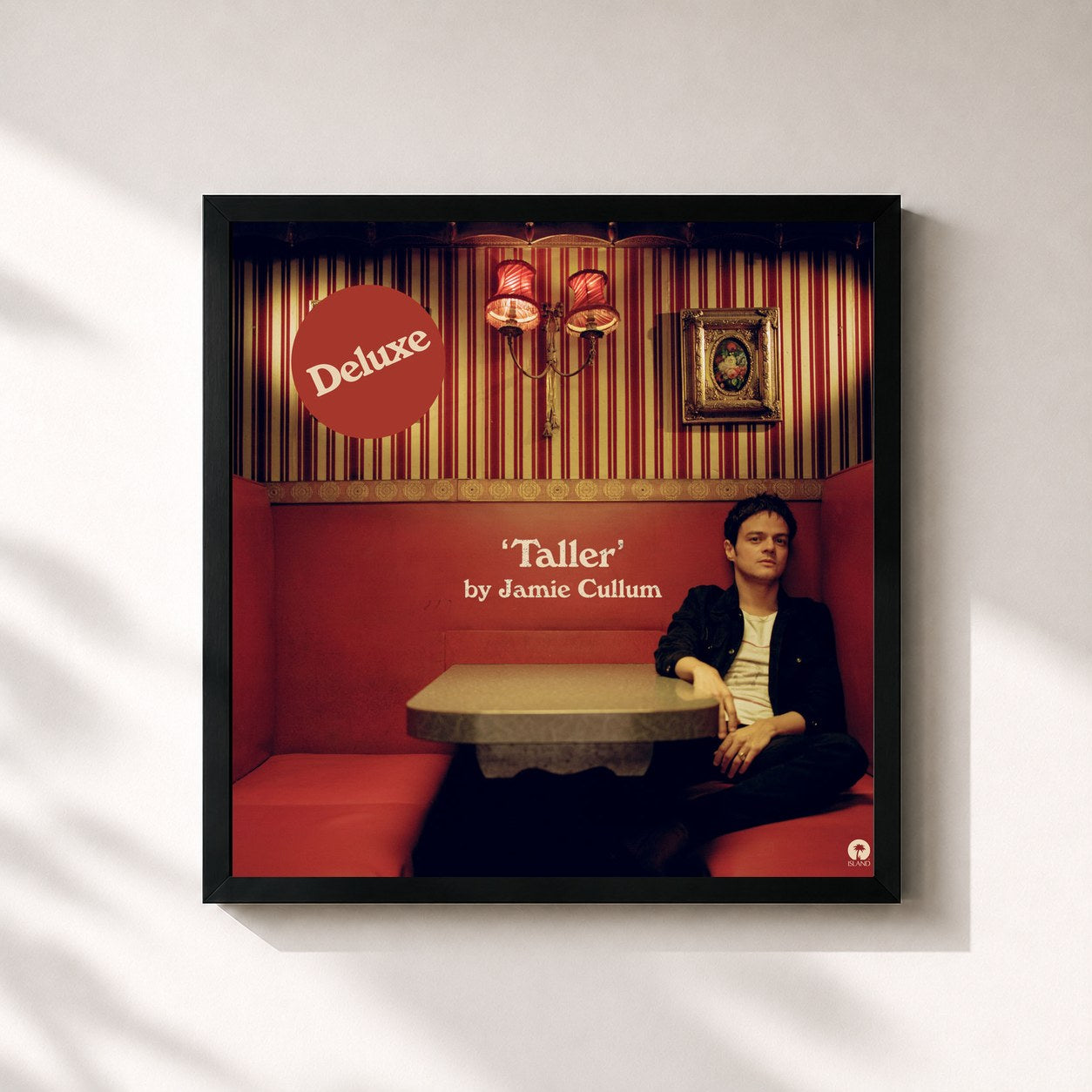 #noir Tableau carré de l'album Taller (Expanded Edition) de Jamie Cullum, cadre noir 32x32 cm